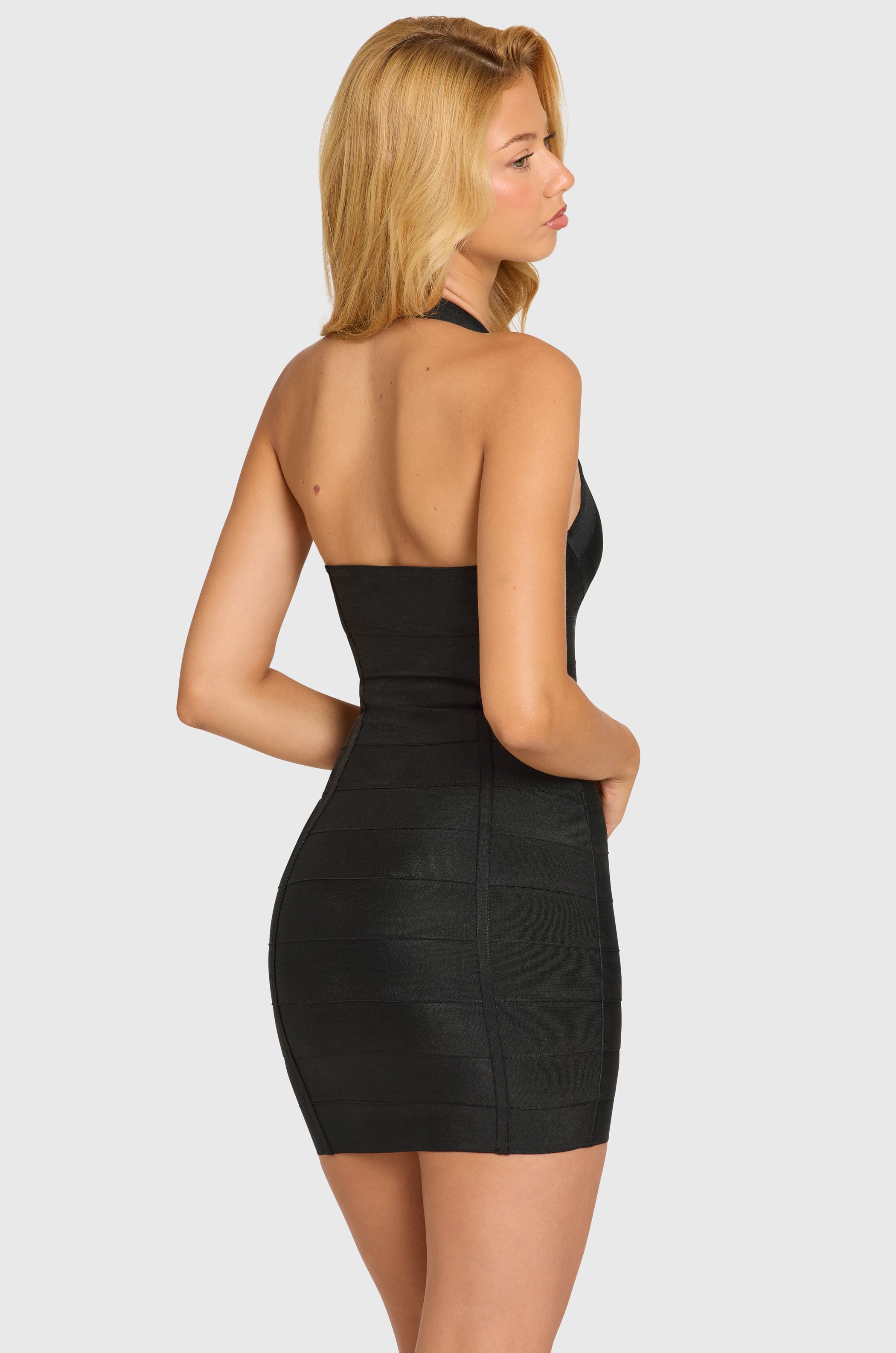 Bandage Bodycon Mini Dress in Black