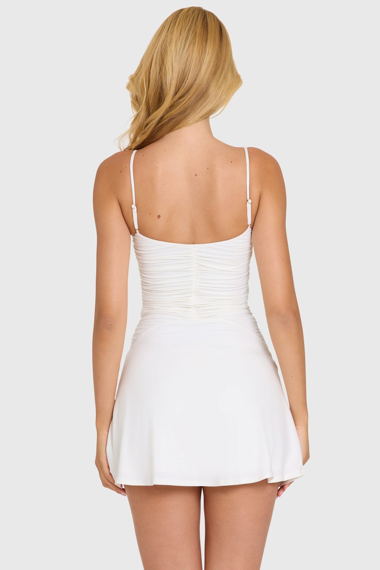 Modal Mini Dress in Coconut - 4
