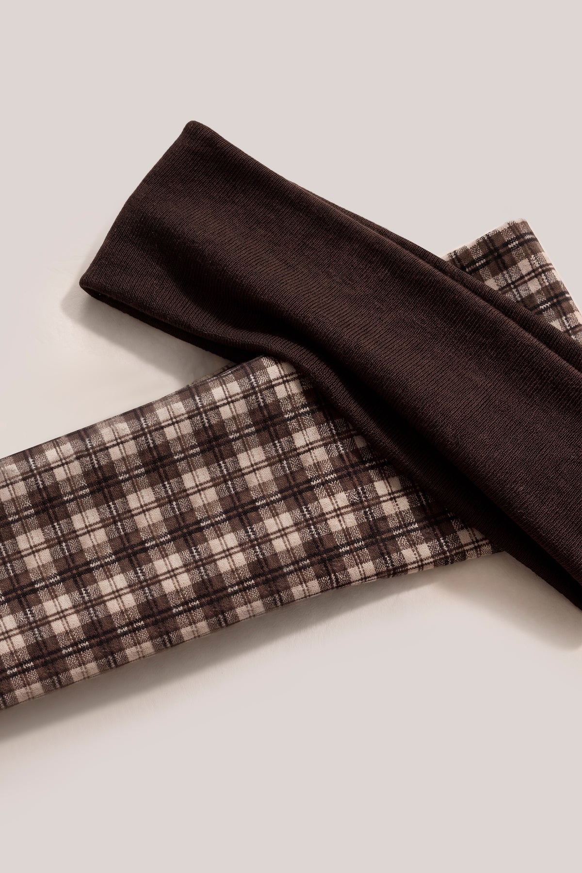 Modal Headband 2-Pack in Square Check Print