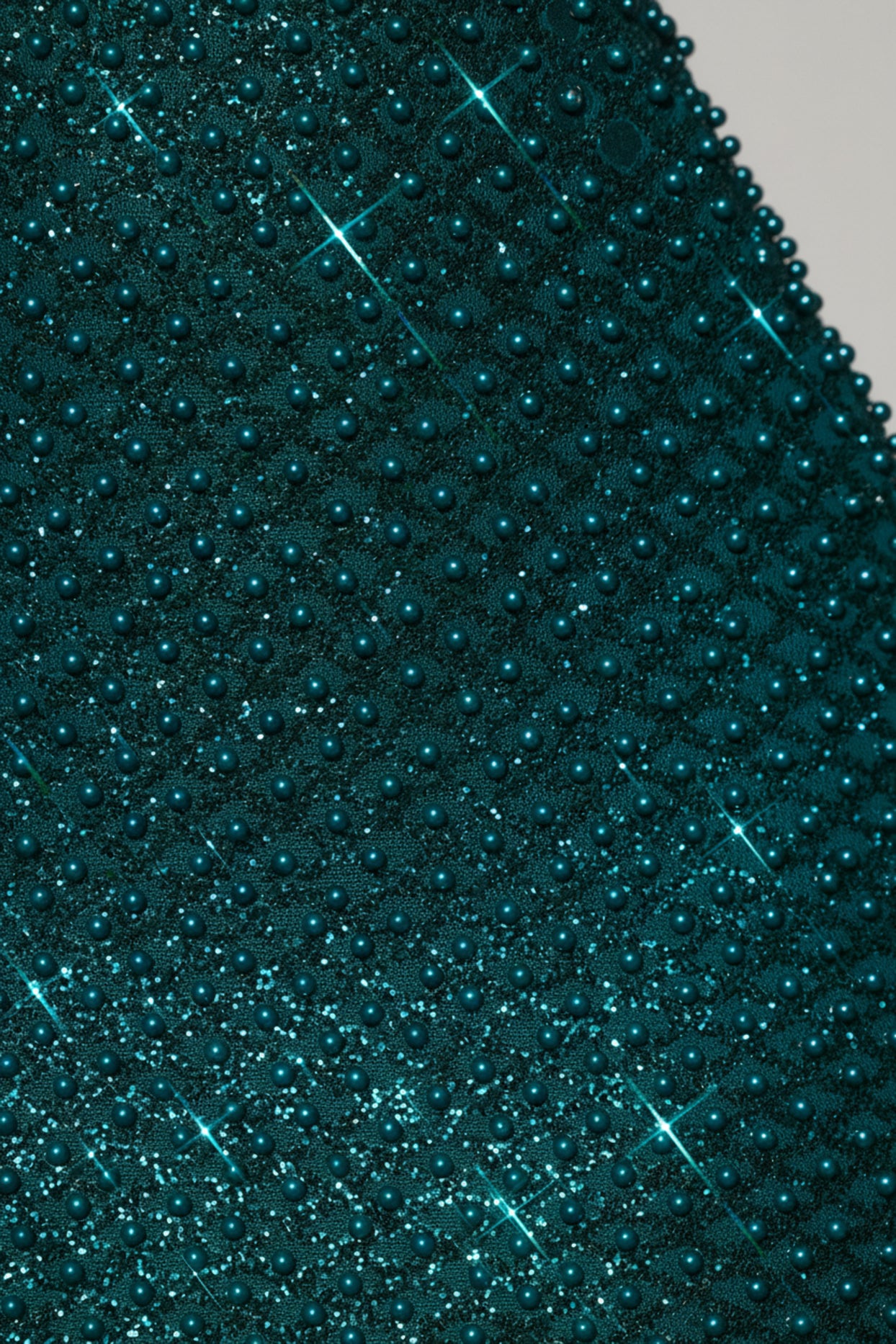 Embellished Sweetheart-Neck Midi Dress in Teal Green - 4