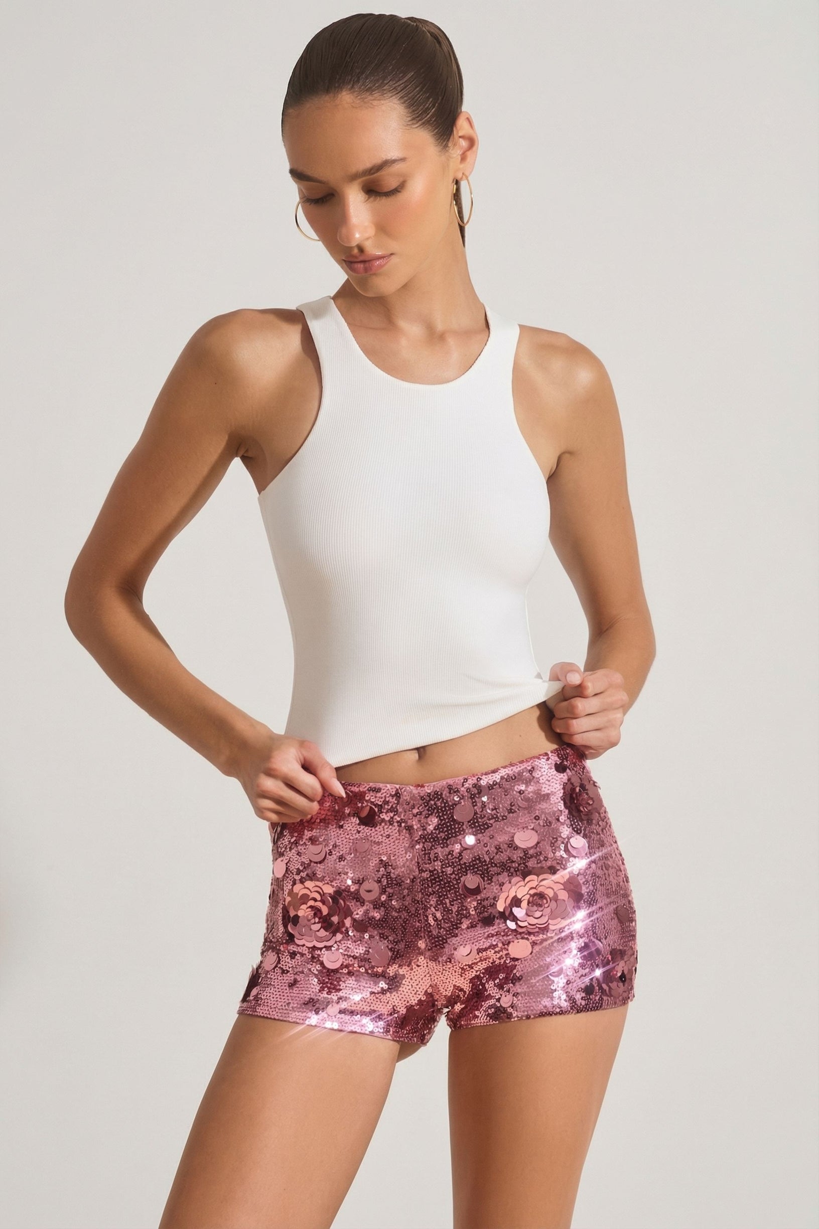 Modal Racerback Tank Top in White - 1