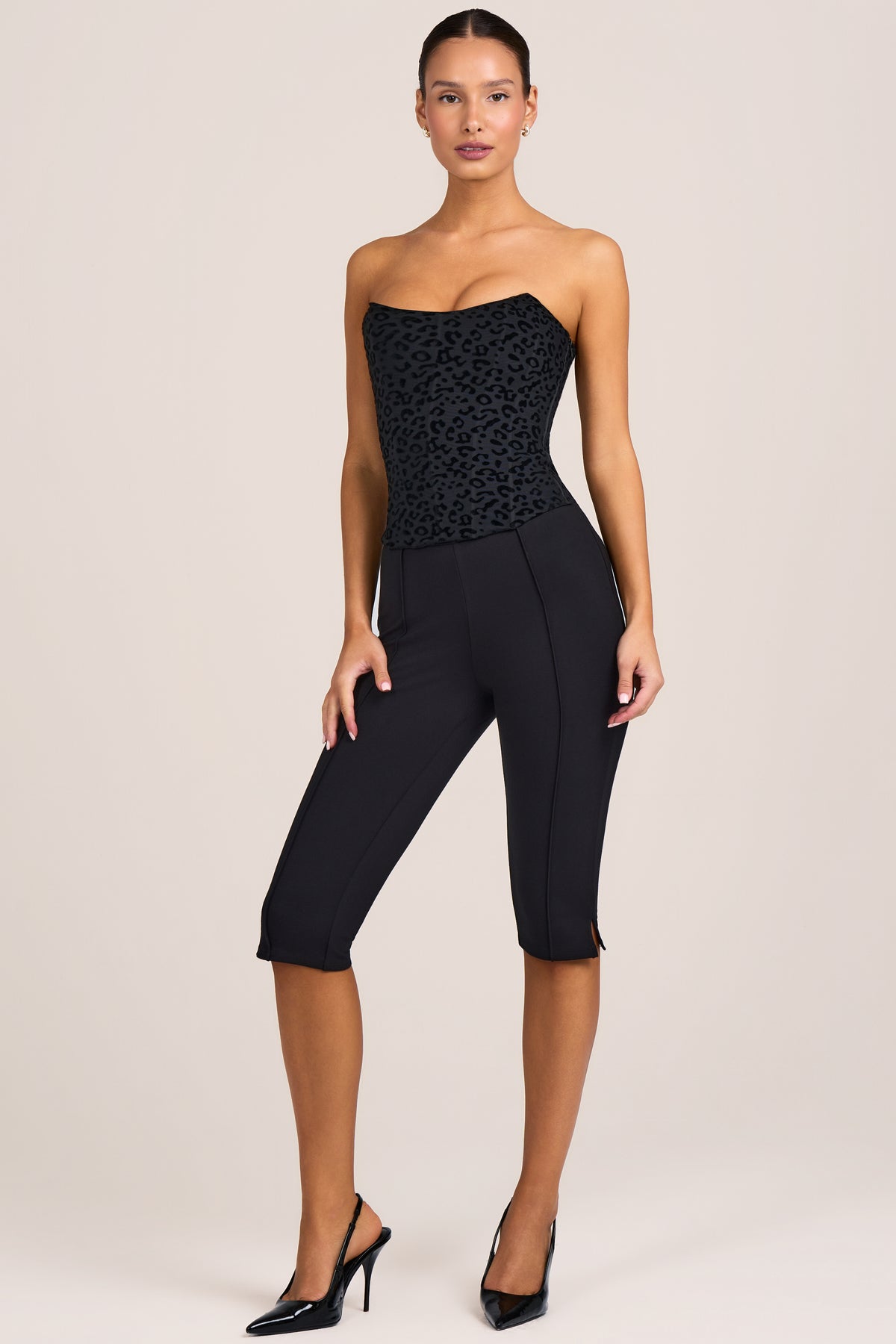 Ponte Capri Leggings in Black