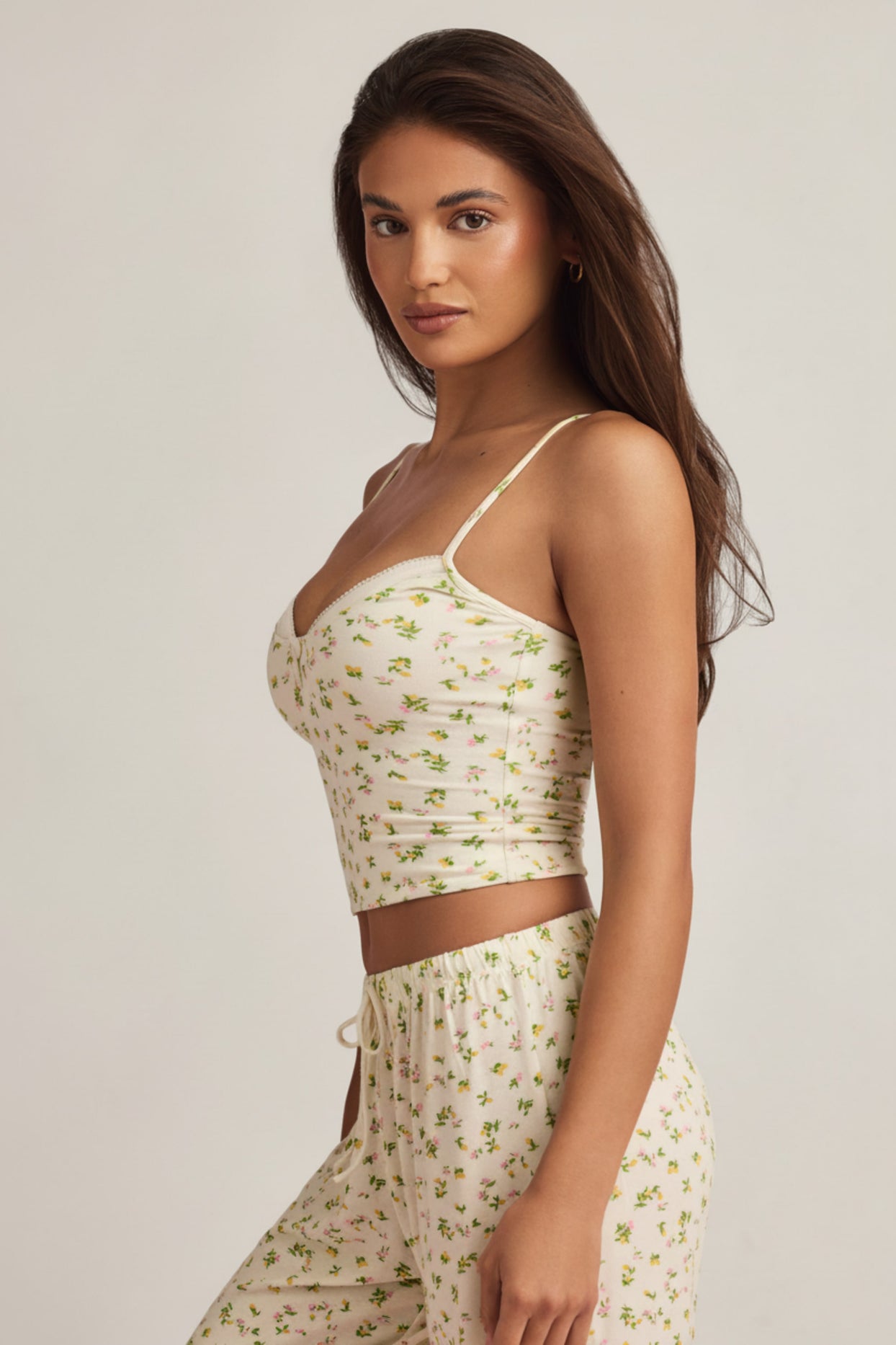 Modal Camisole Pyjama Top in Lemon Print - 5