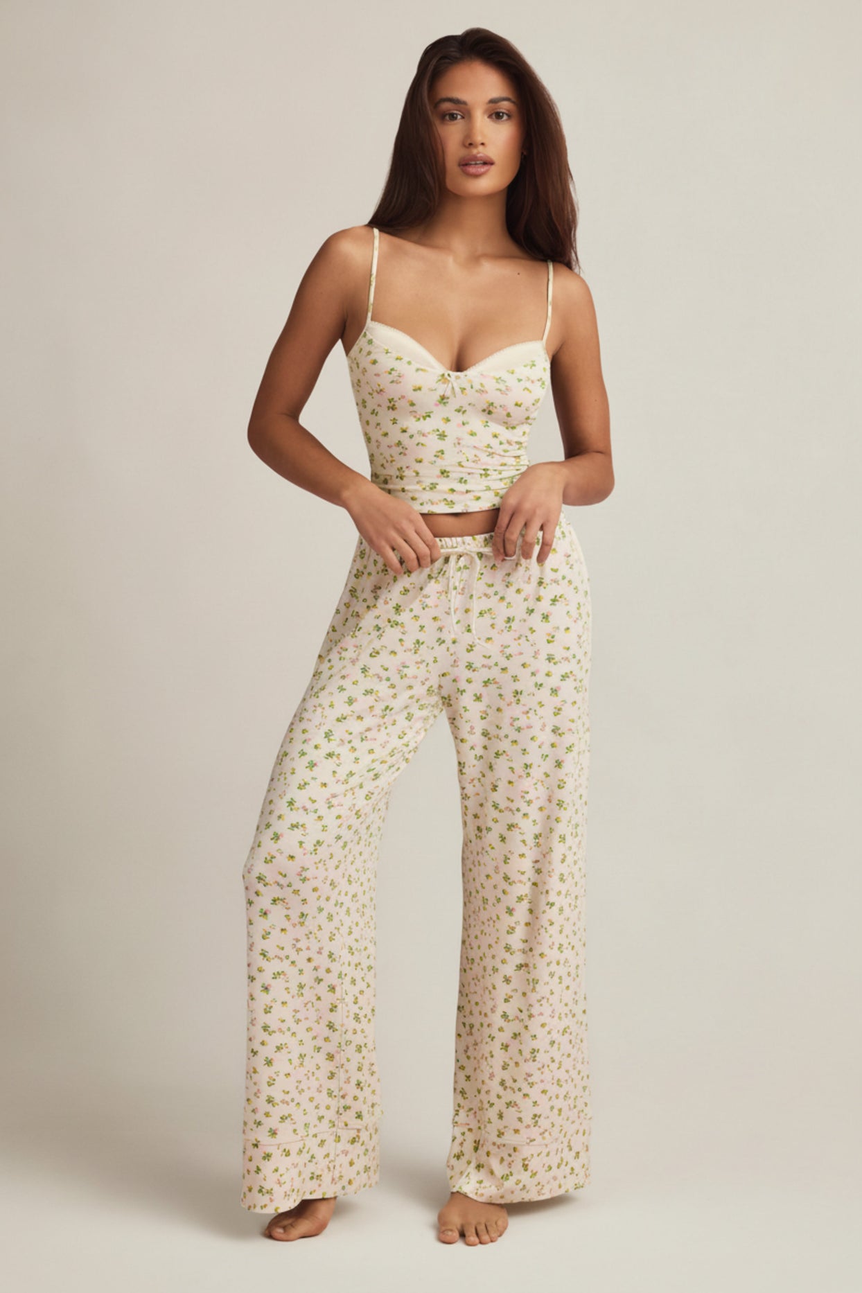 Modal Camisole Pyjama Top in Lemon Print - 6