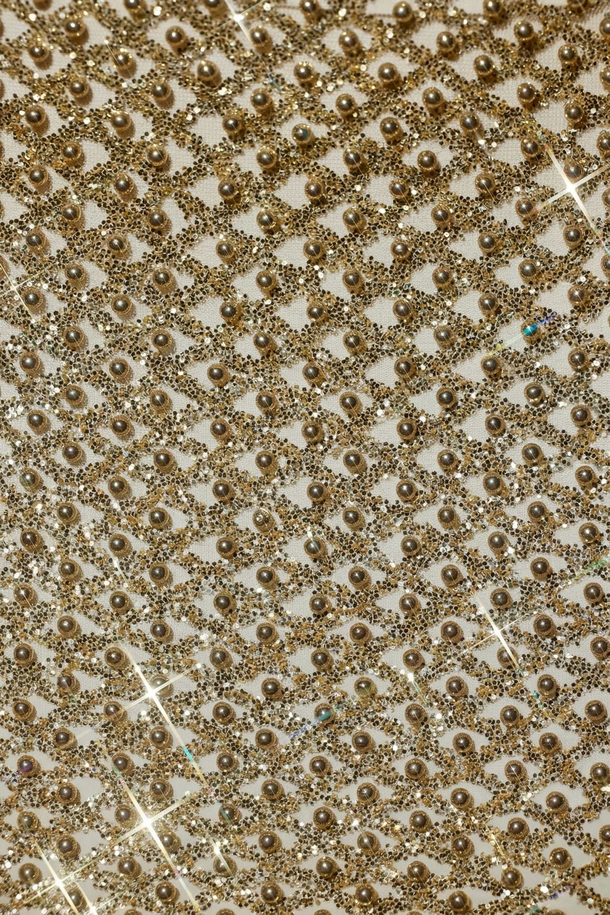 Embellished Low-Rise Mini Skirt in Gold - 6