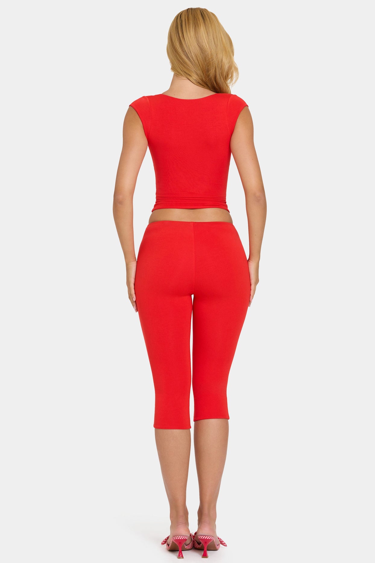Modal Capri Leggings in Cherry - 6