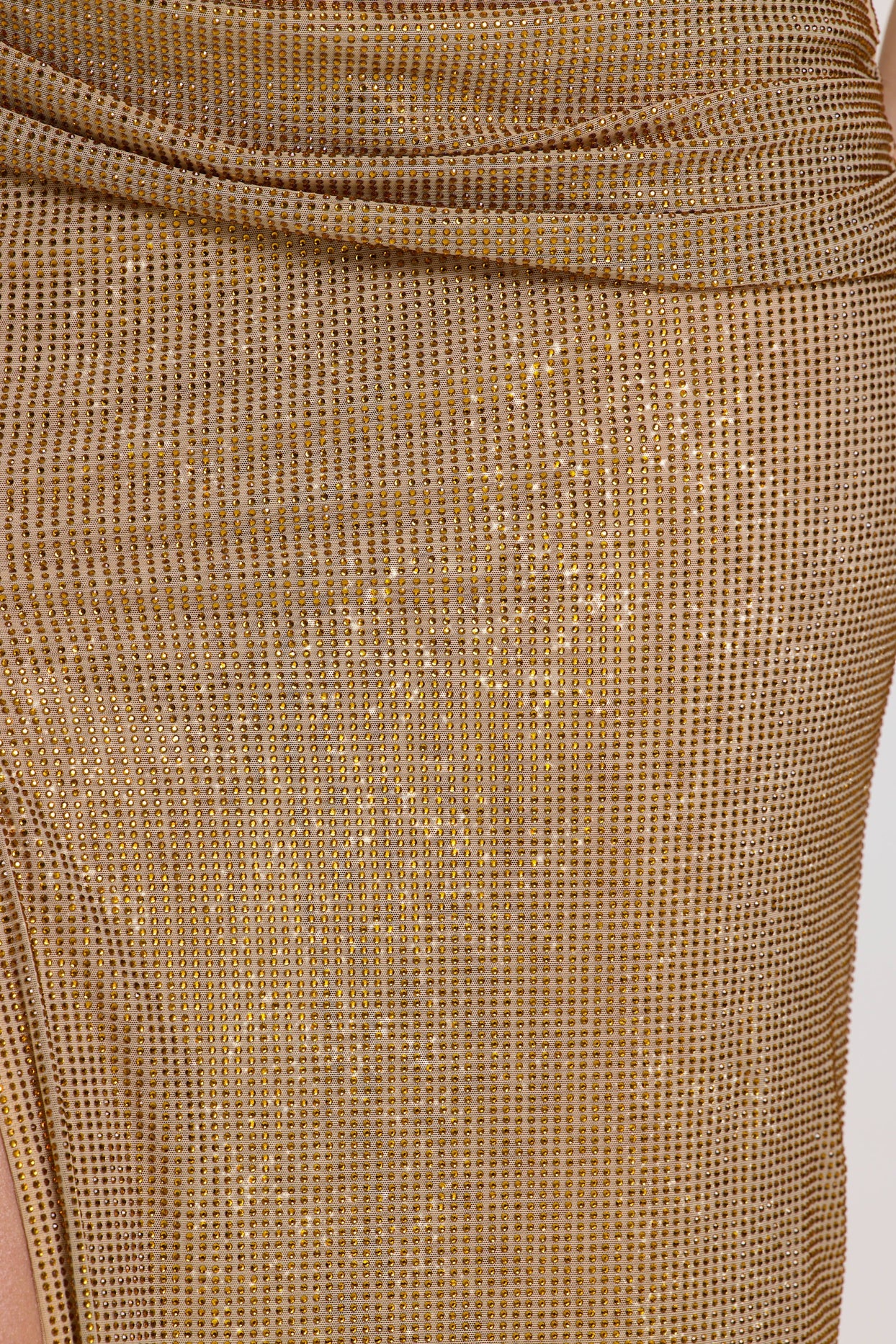 Embellished Maxi Dress in Gold - 4