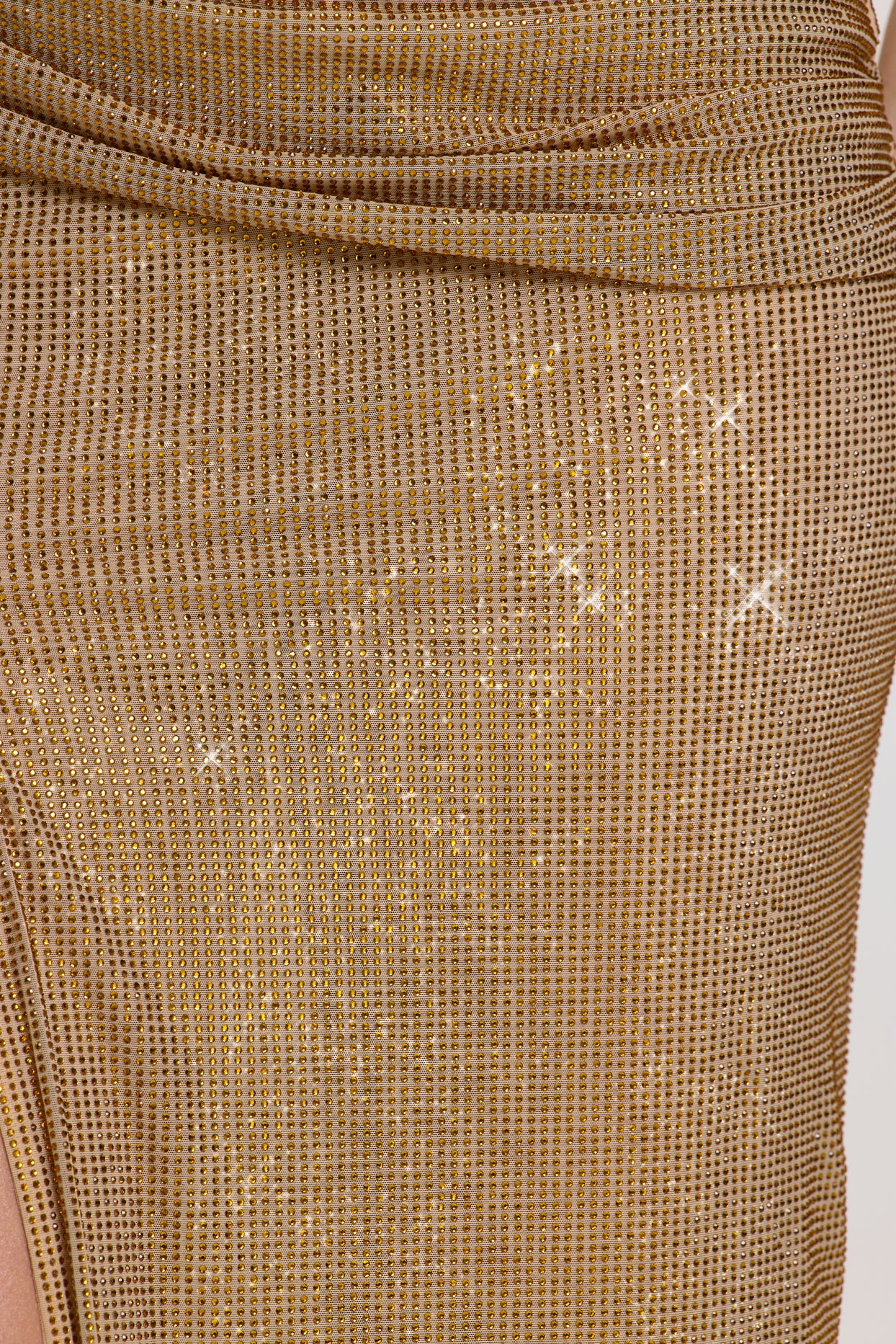 Embellished Maxi Dress in Gold - 7