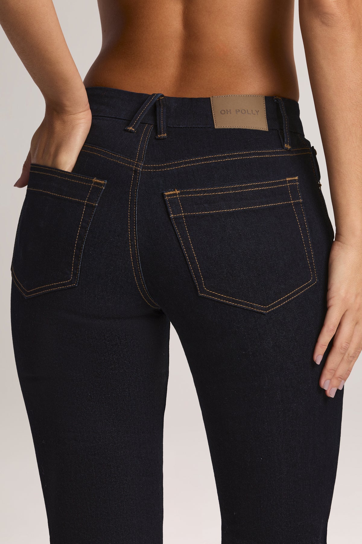High-Rise Bootcut Jeans in Dark Wash