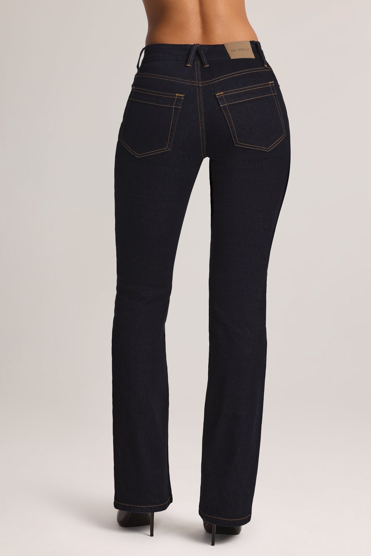 High-Rise Bootcut Jeans in Dark Wash
