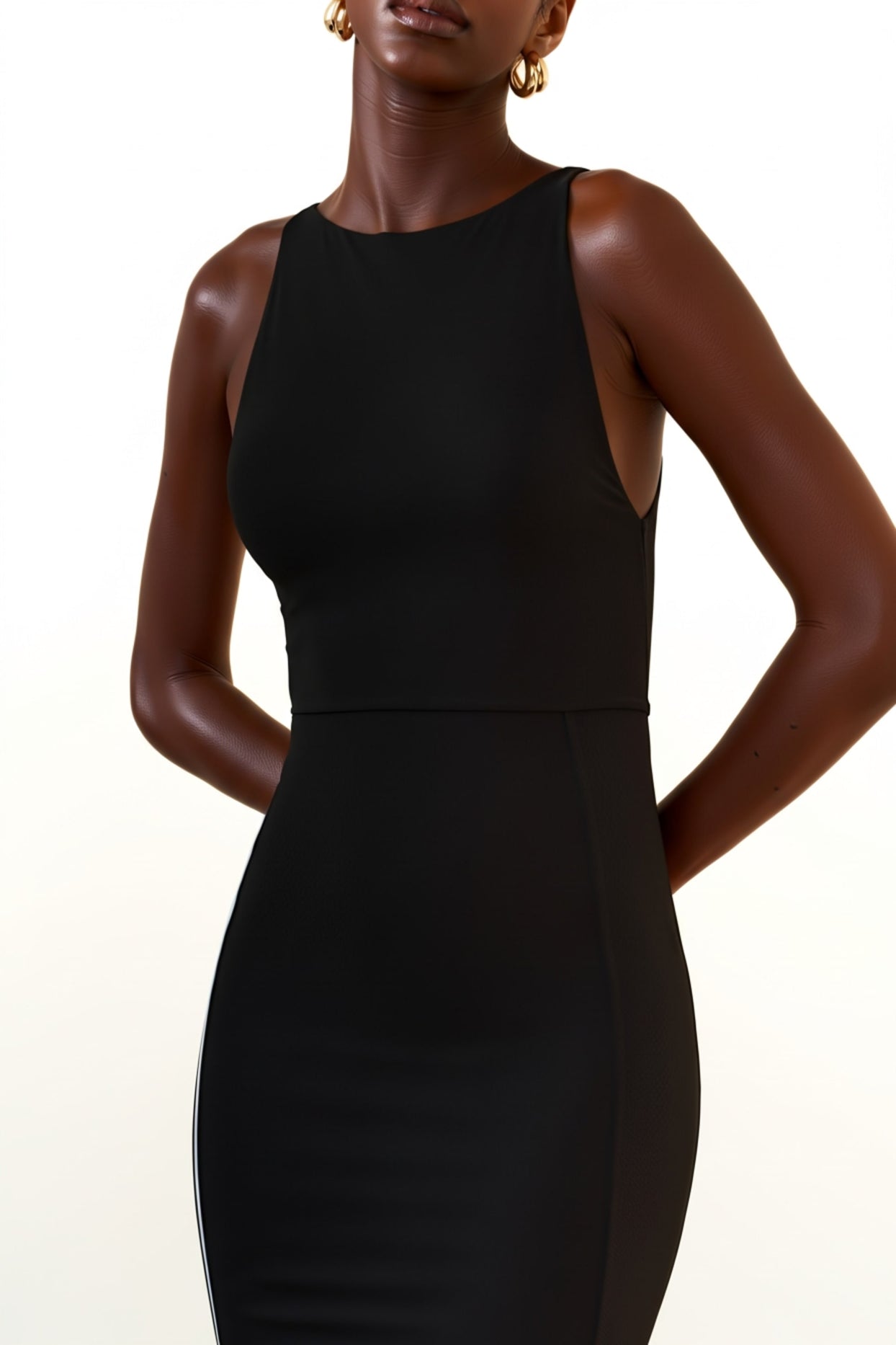 Modal Racerback Maxi Dress in Black - 4
