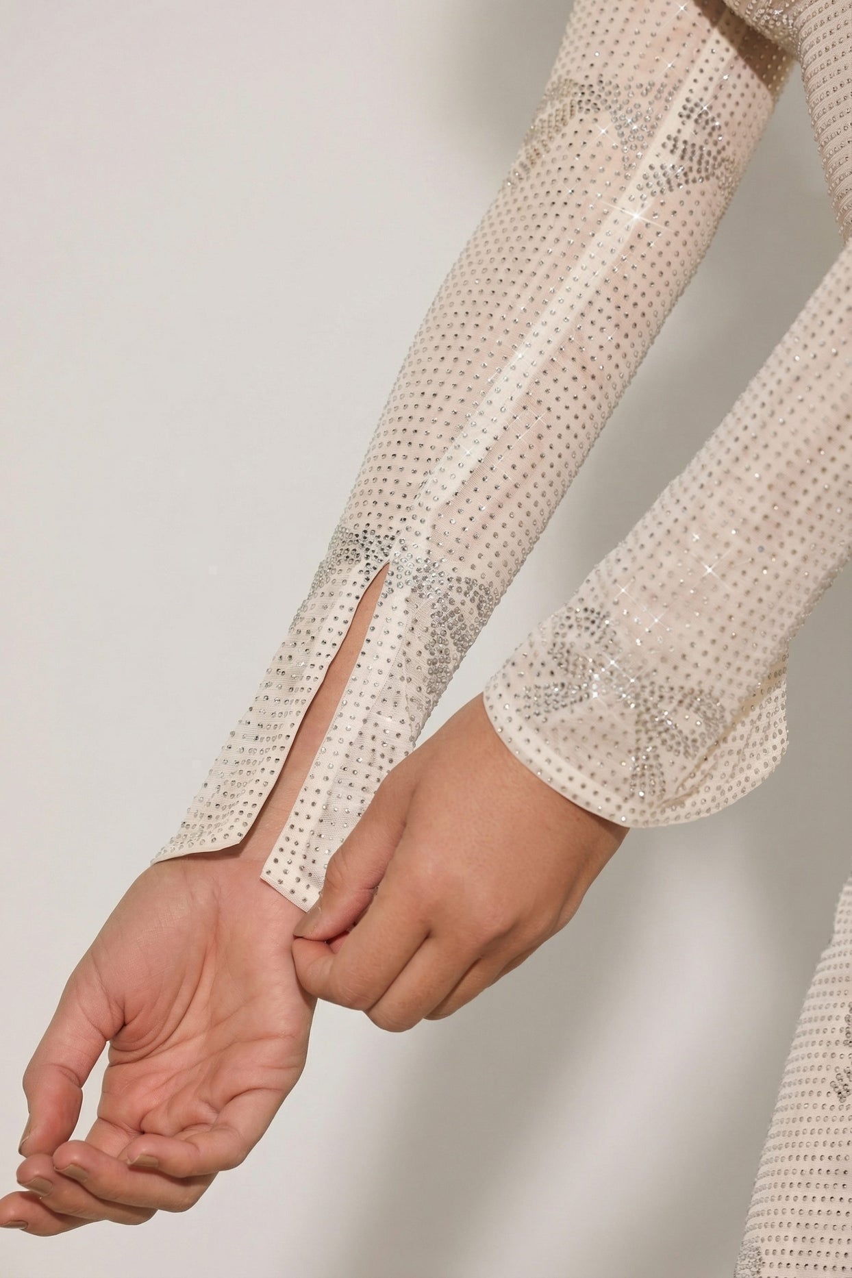 Embellished Bow-Detail Top in Ivory - 6
