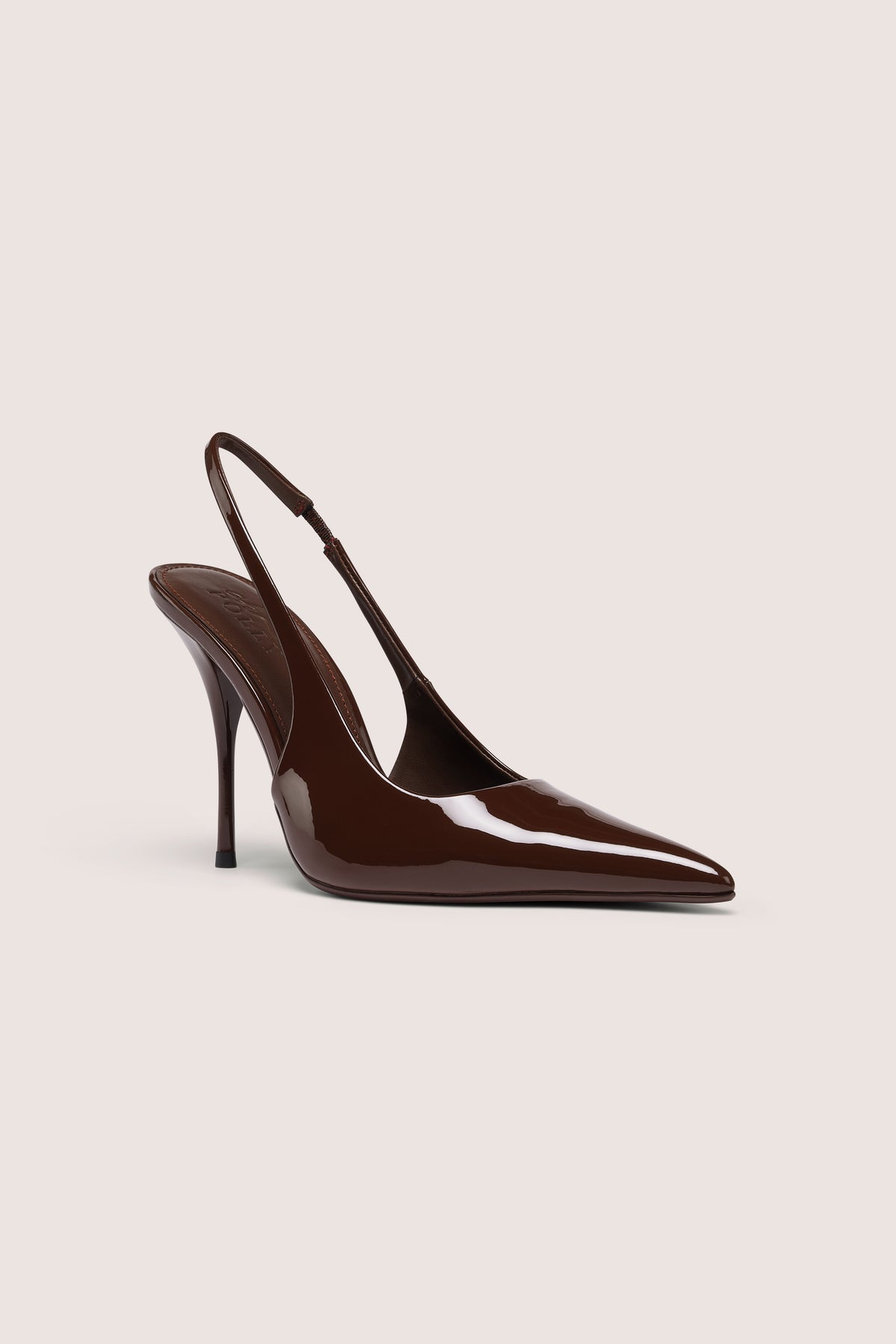 Sling-Back Heels in Chocolate Brown