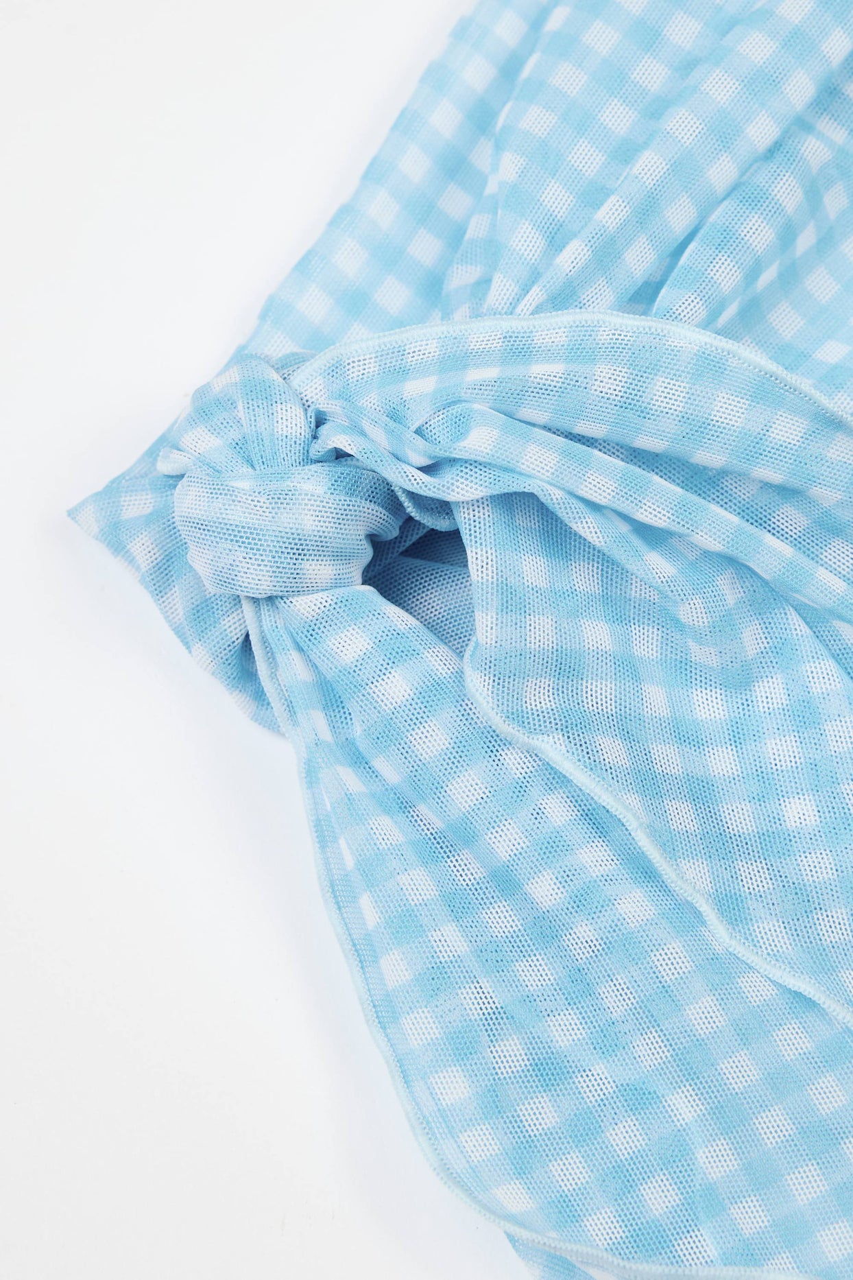 Sarong in Blue Gingham Print - 6