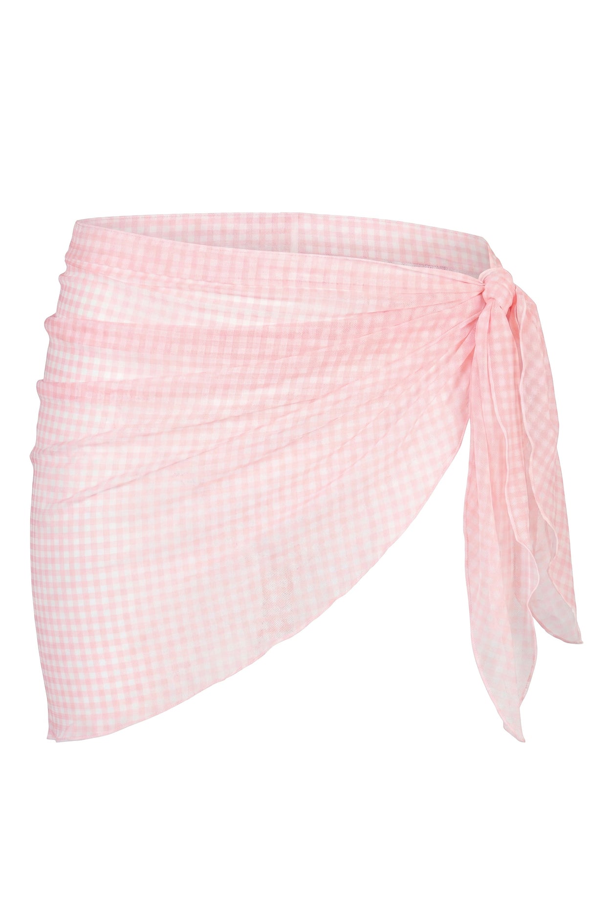 Sarong in Pink Gingham Print - 4
