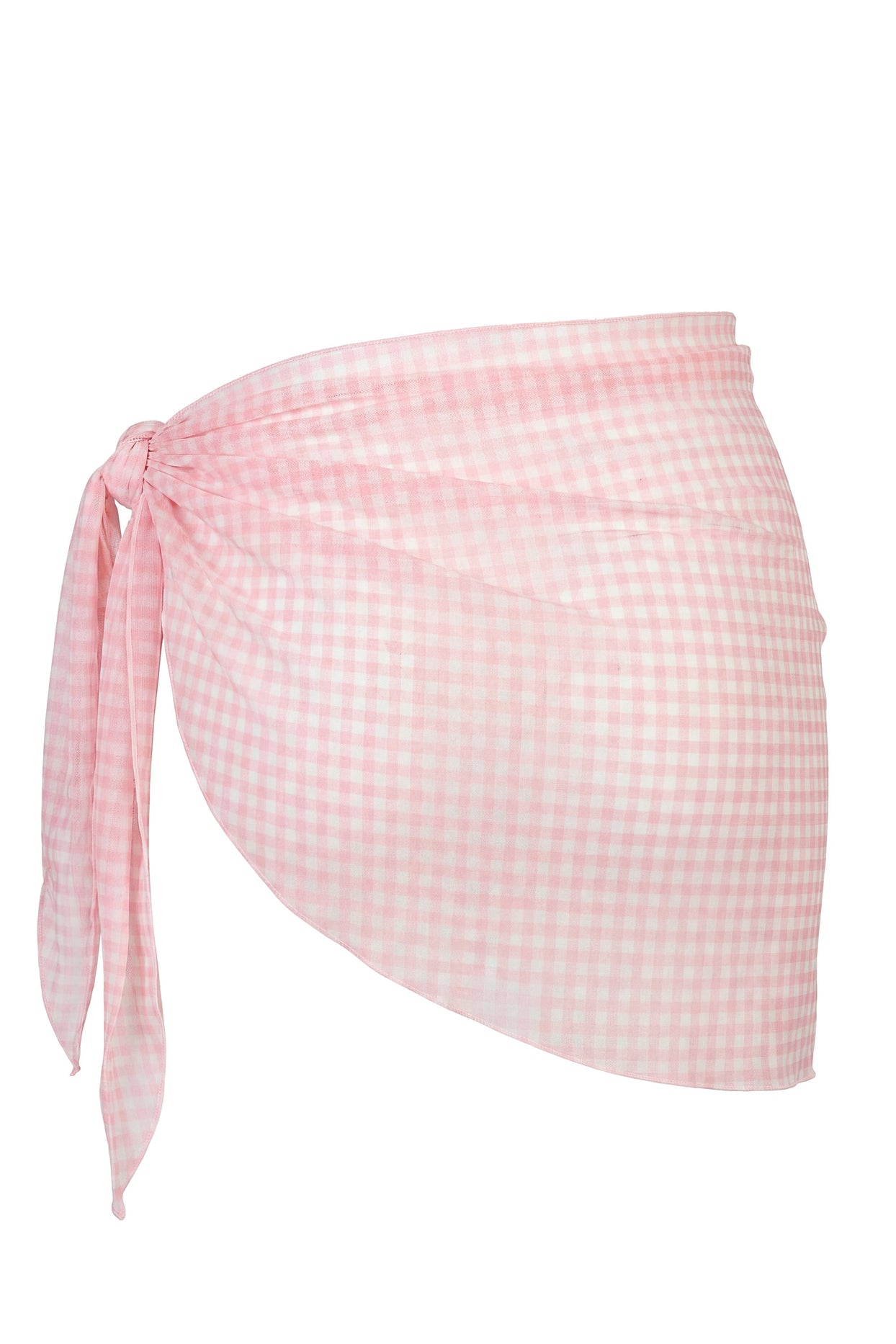 Sarong in Pink Gingham Print - 5