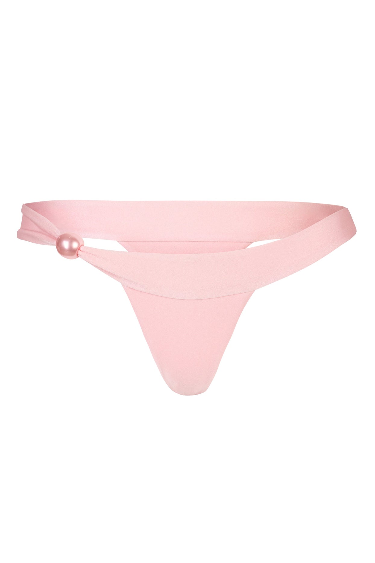 Thong Bikini Bottoms in Baby Pink - 4