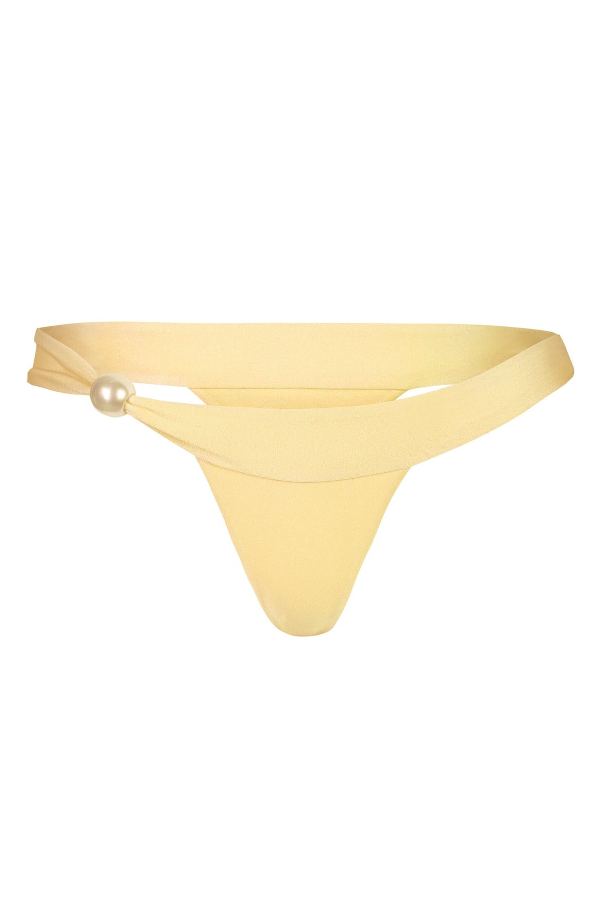 Thong Bikini Bottoms in Lemon - 4
