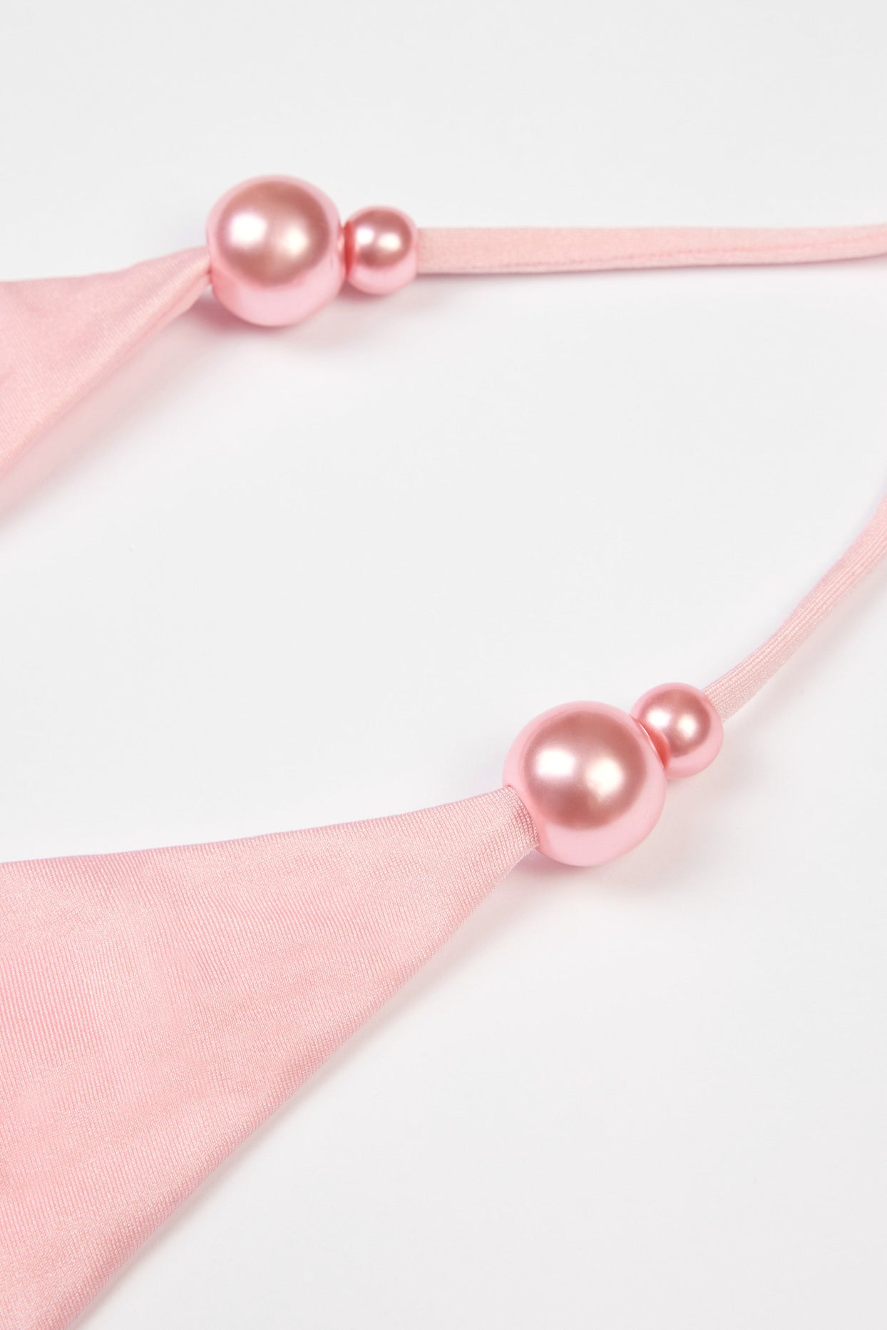 Halterneck Thong Swimsuit in Baby Pink - 5