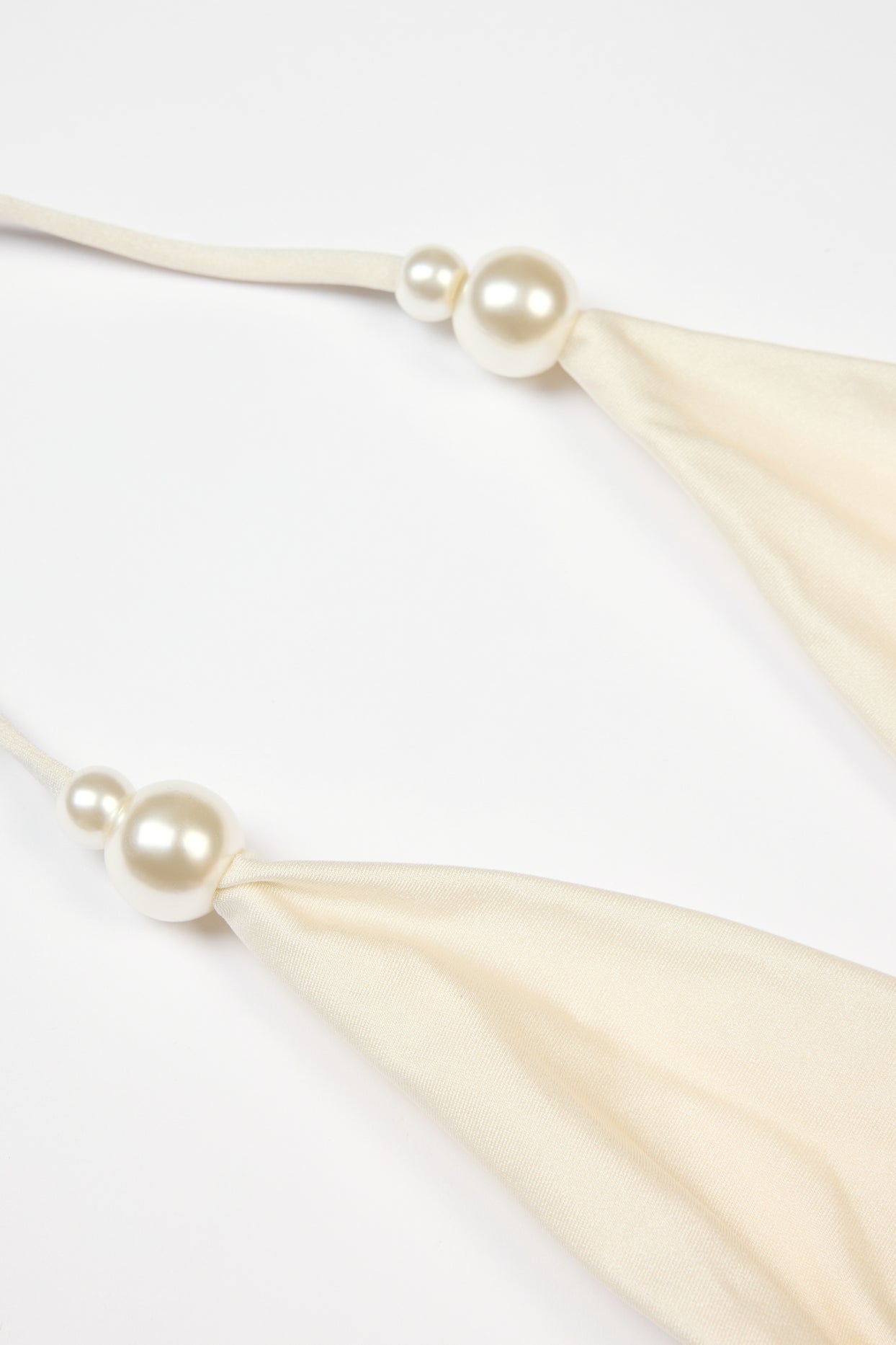 Halterneck Thong Swimsuit in Pearl - 7