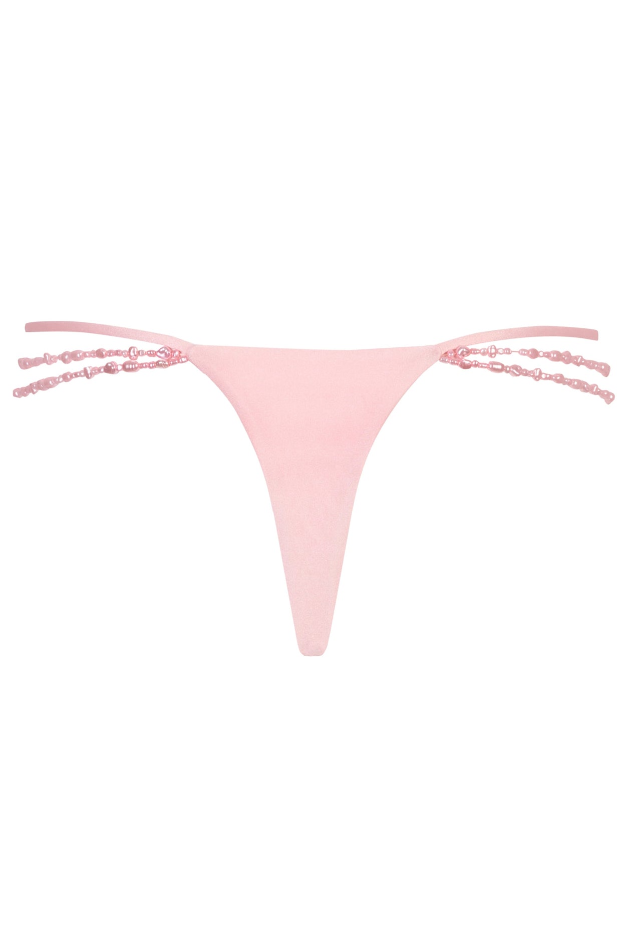Multi-Strap Cheeky Bikini Bottoms  in Baby Pink - 4
