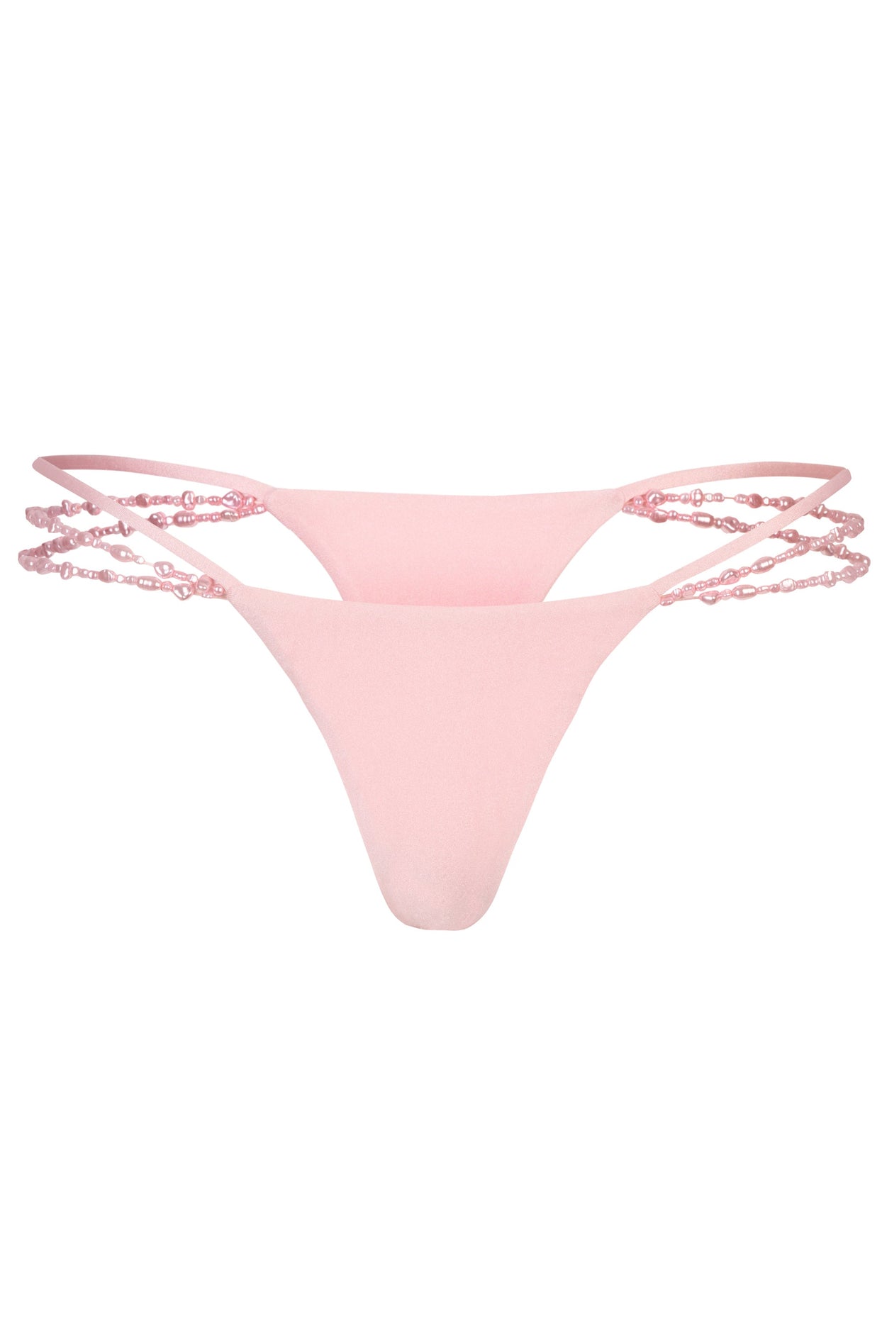 Multi-Strap Cheeky Bikini Bottoms  in Baby Pink - 3