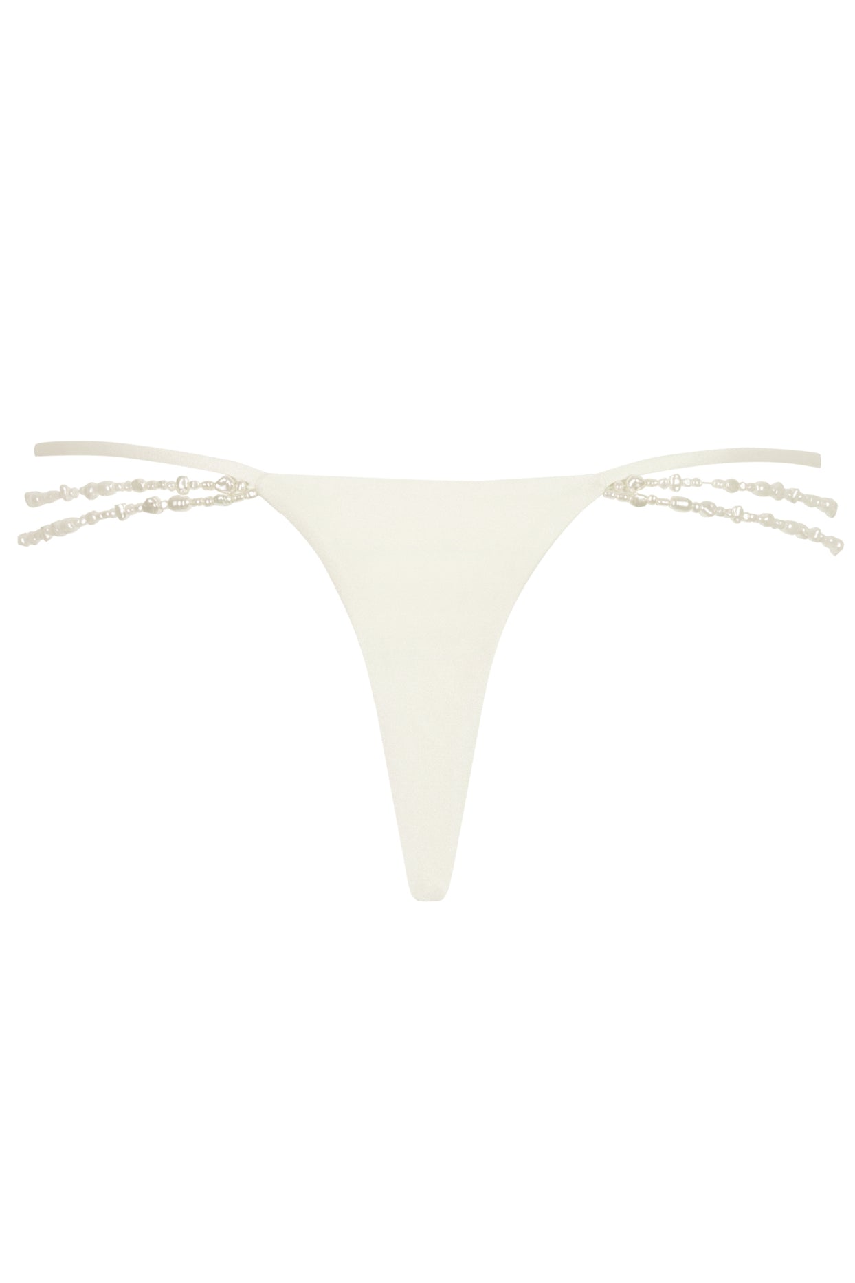 Multi-Strap Cheeky Bikini Bottoms  in Pearl - 4