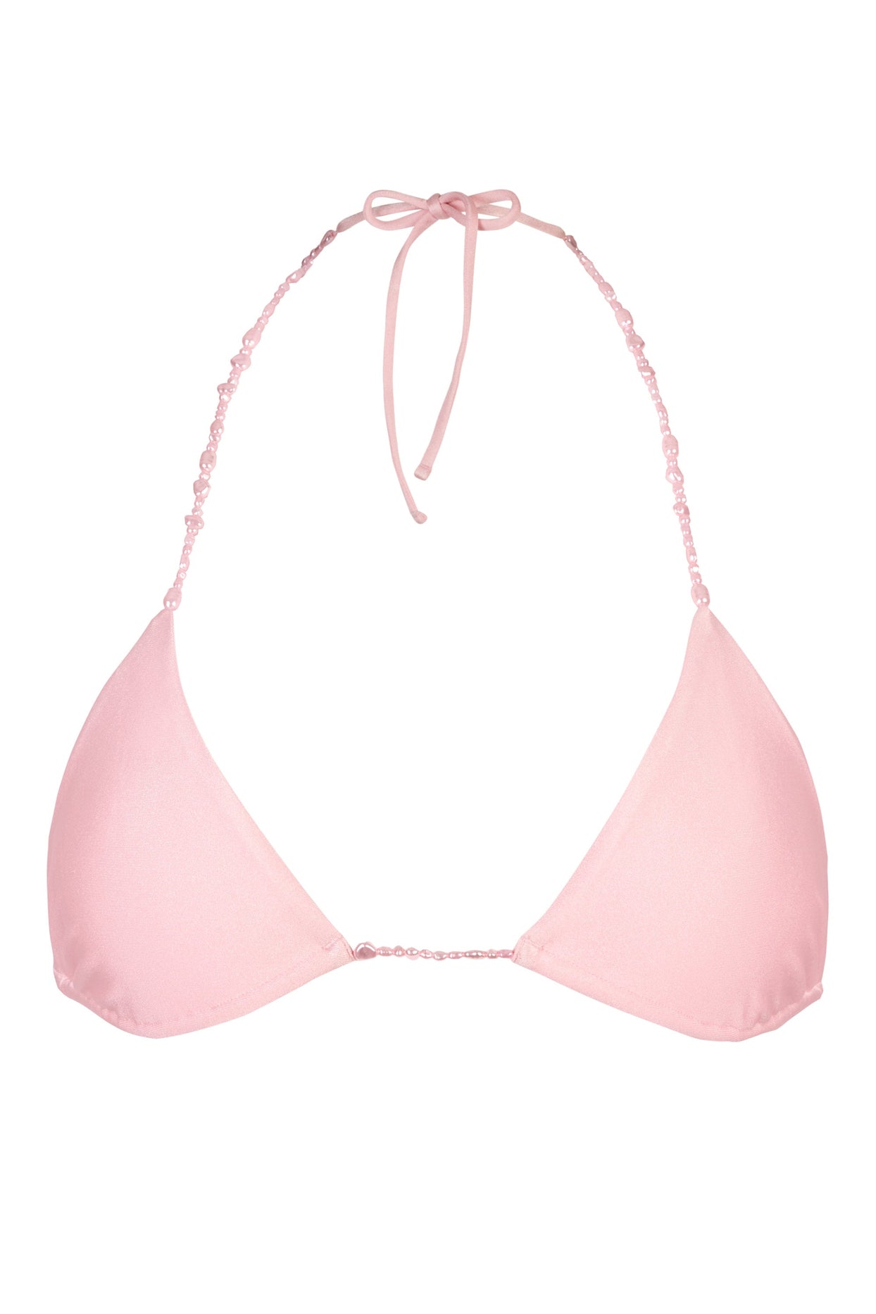 Triangle Bikini Top in Baby Pink - 3