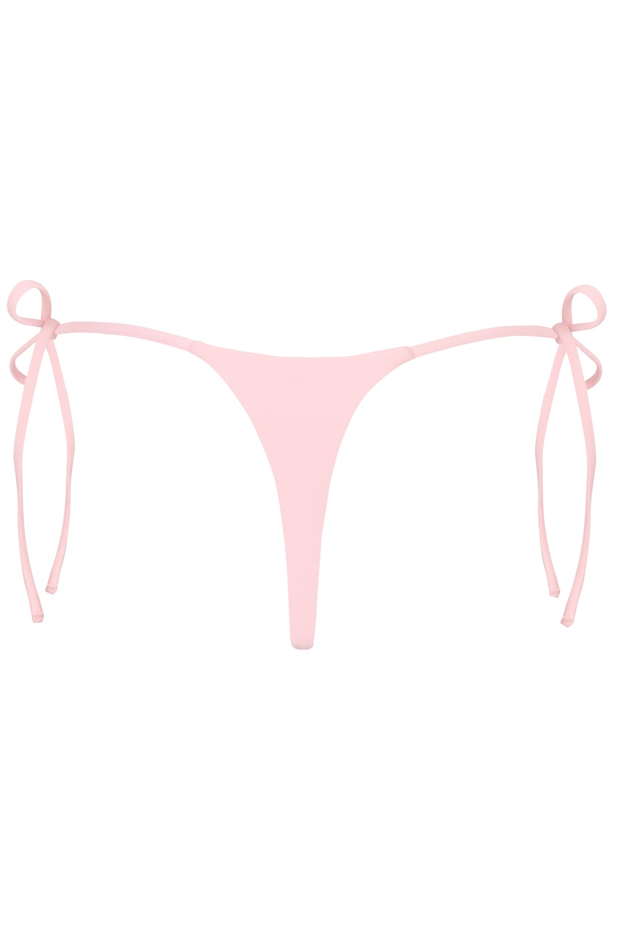 Side-Tie Thong Bikini Bottoms  in Baby Pink - 5