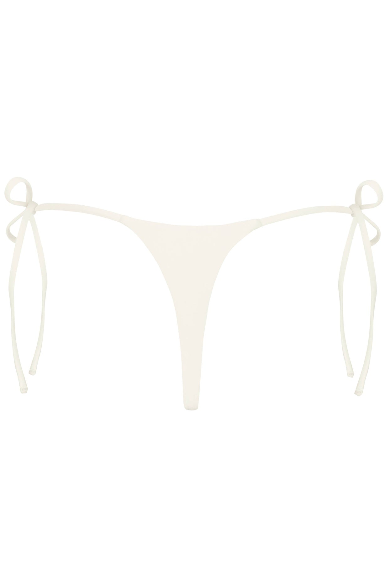 Side-Tie Thong Bikini Bottoms  in Pearl - 5