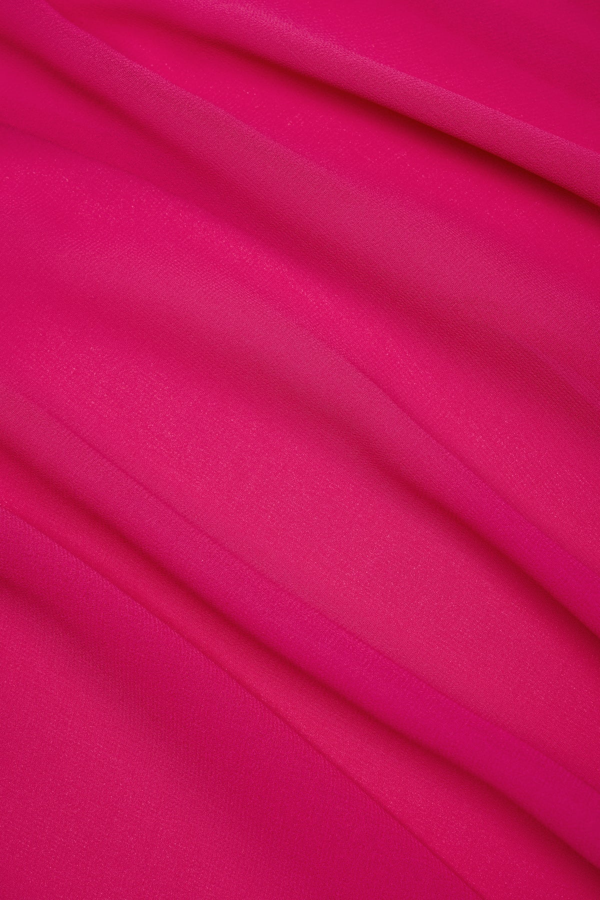 Cowl-Neck Mini Dress in Fuchsia Pink
