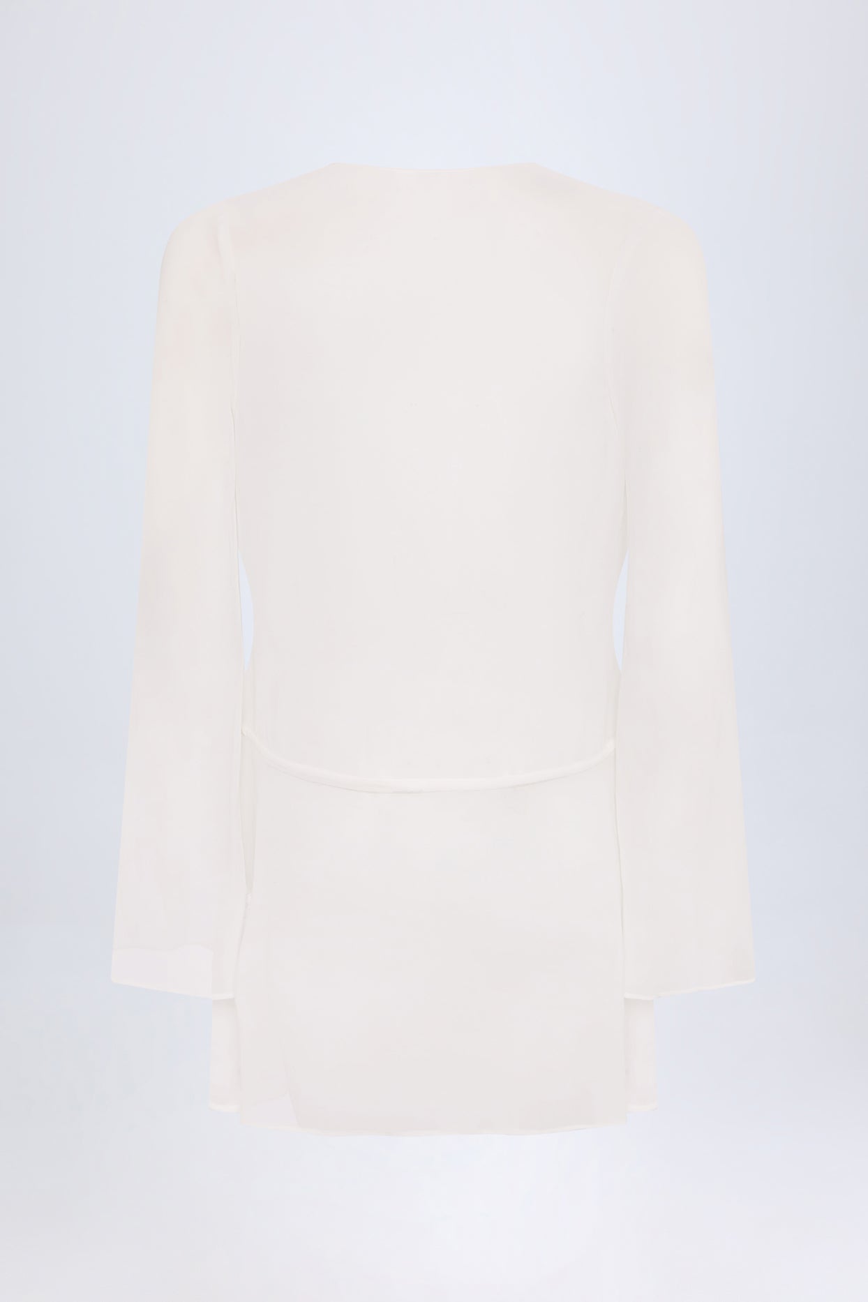 Cowl-Neck Mini Dress in White - 4
