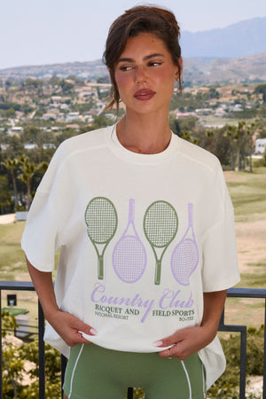 Oversized Graphic T-Shirt in Ivory