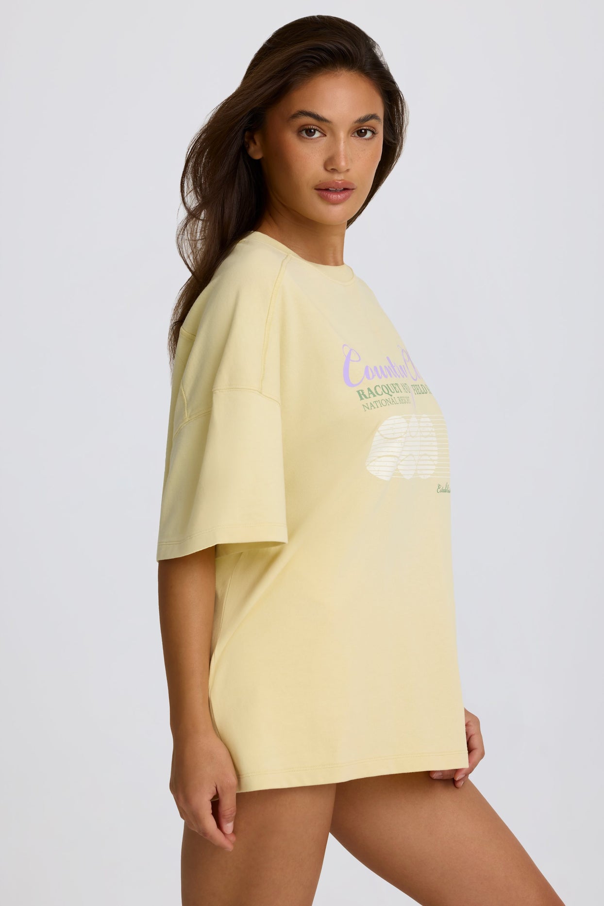 Oversized Graphic T-Shirt in Lemon - 3