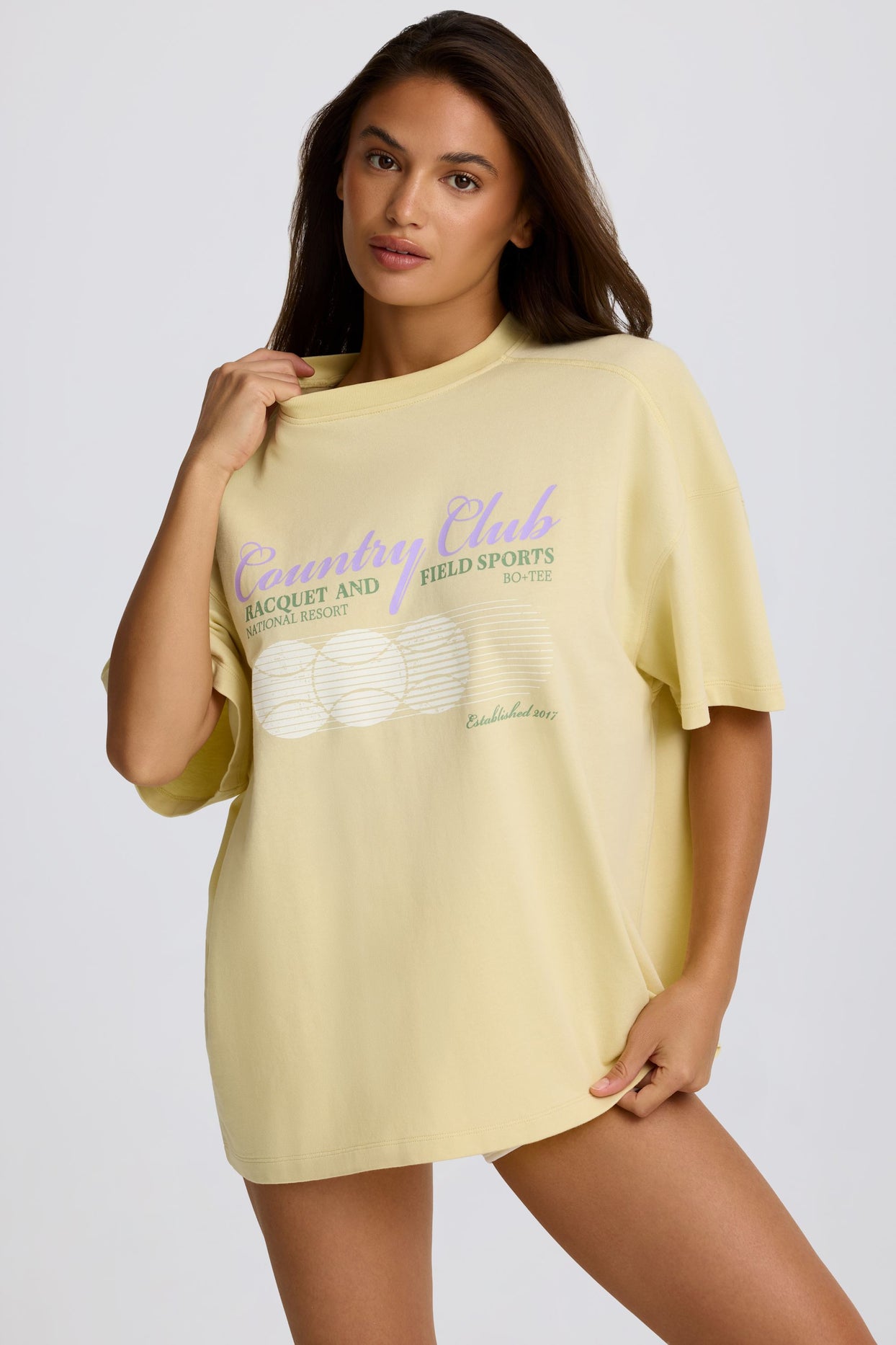 Oversized Graphic T-Shirt in Lemon - 5