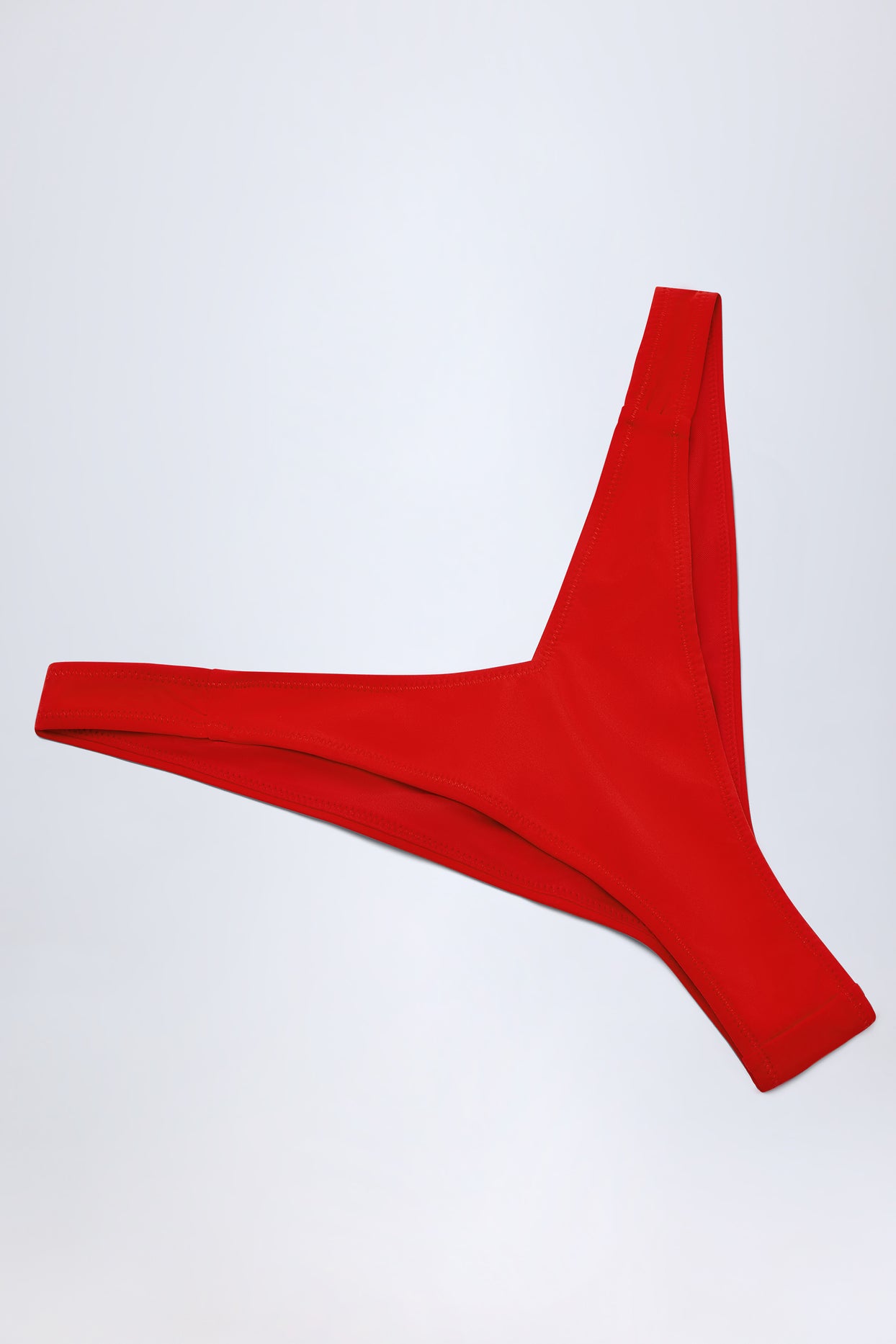 Ruched Cheeky Bikini Bottoms in Fiery Red - 7
