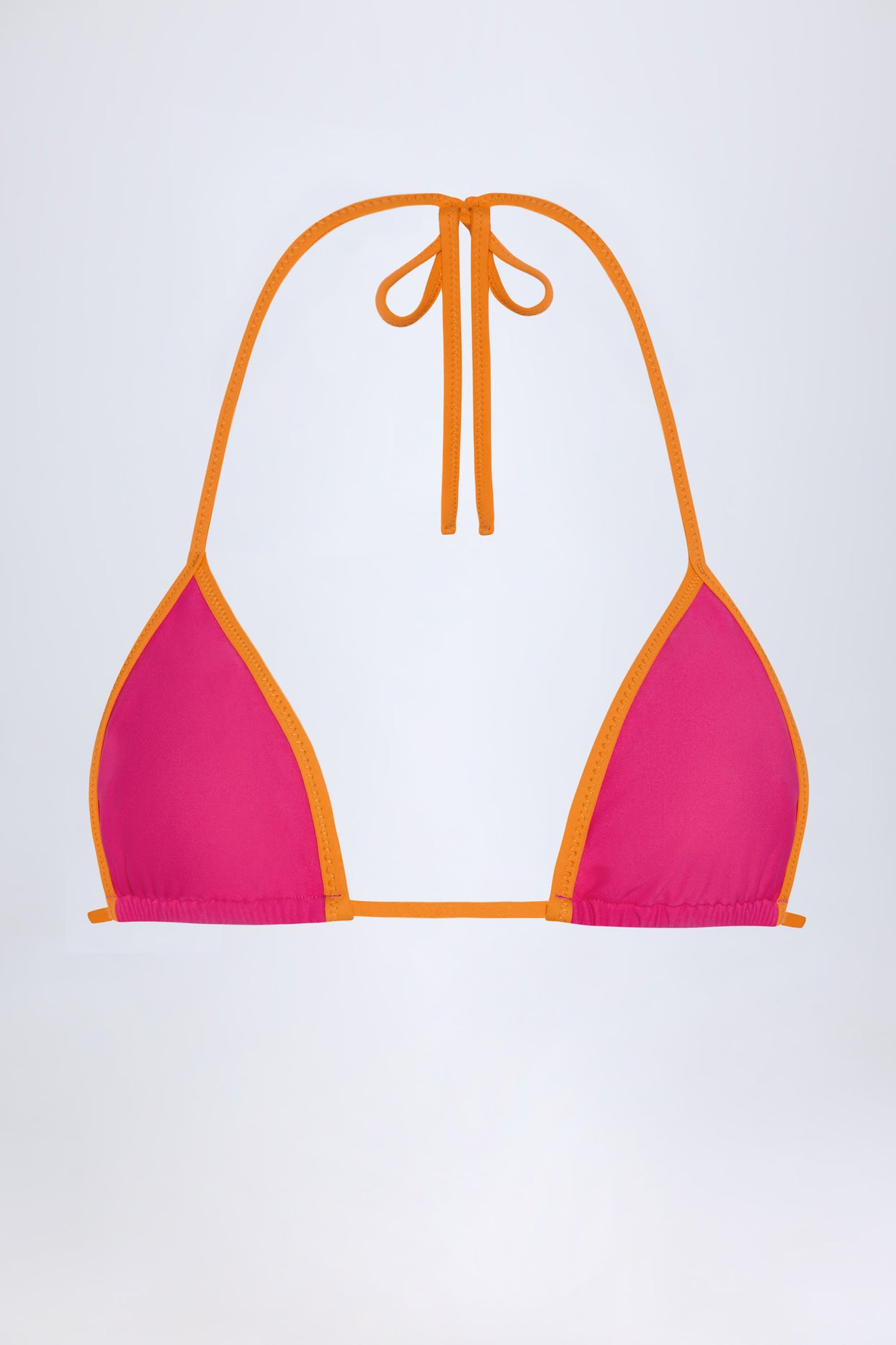 Triangle Bikini Top in Fuchsia Pink - 3