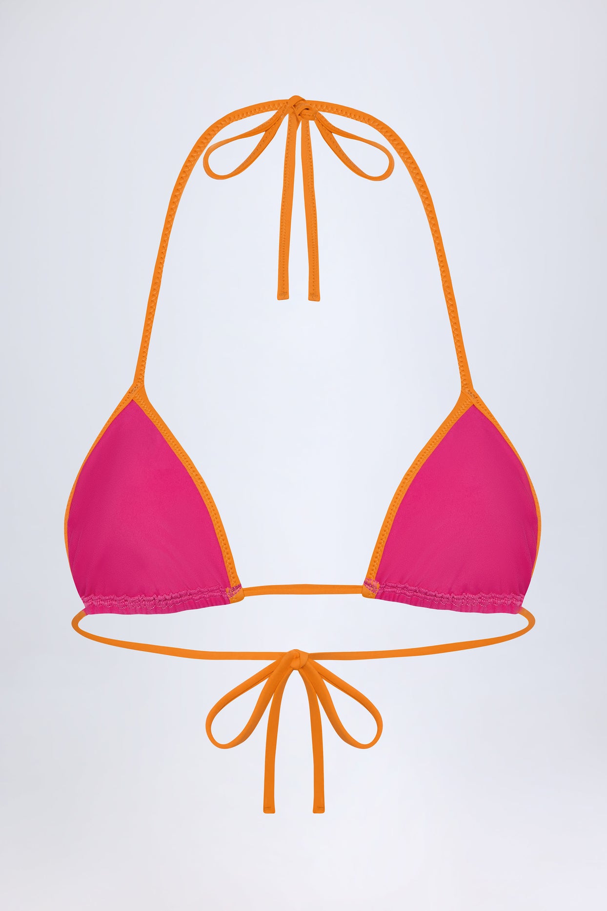 Triangle Bikini Top in Fuchsia Pink - 4