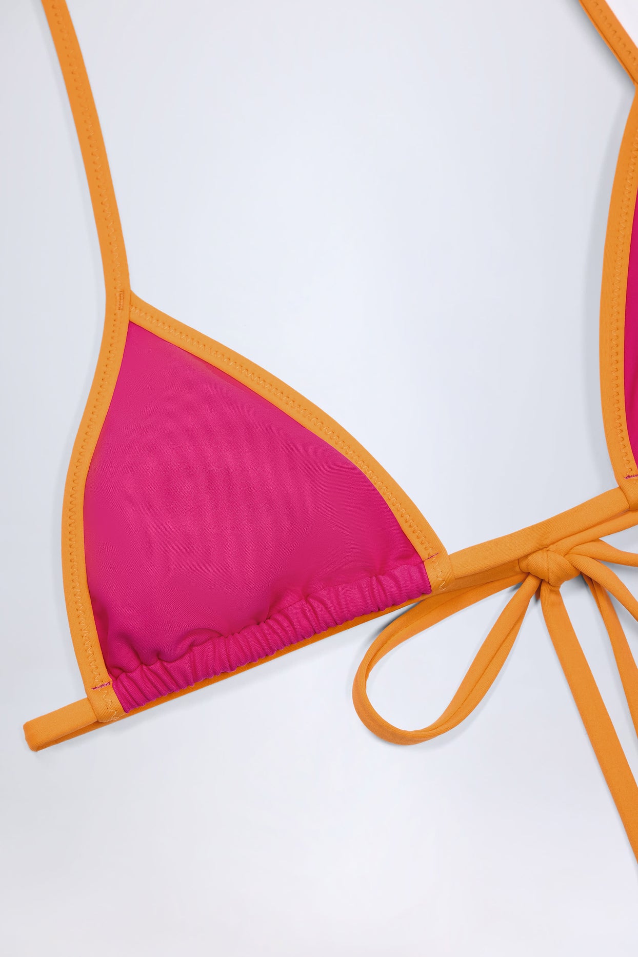 Triangle Bikini Top in Fuchsia Pink - 5