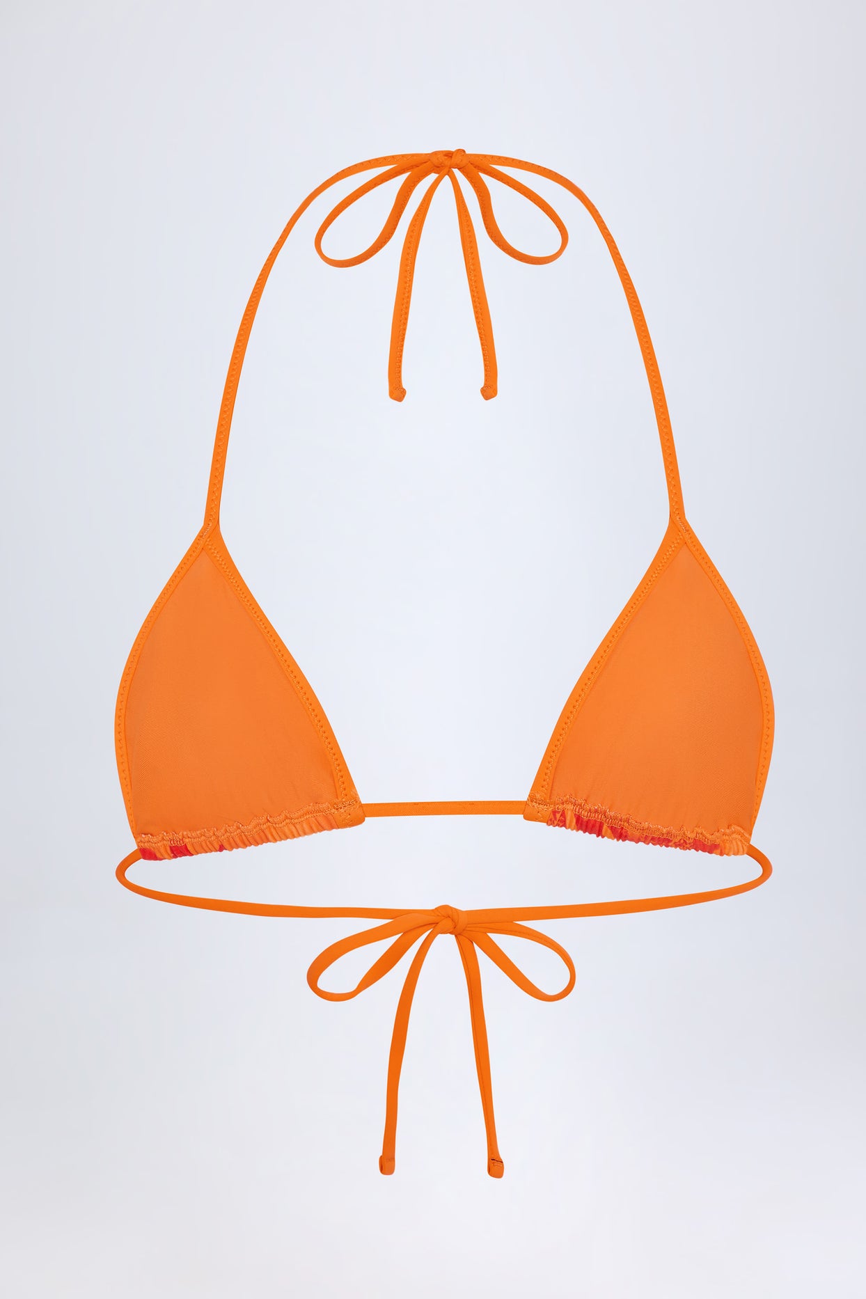 Triangle Bikini Top in Orange Orchid Print - 4
