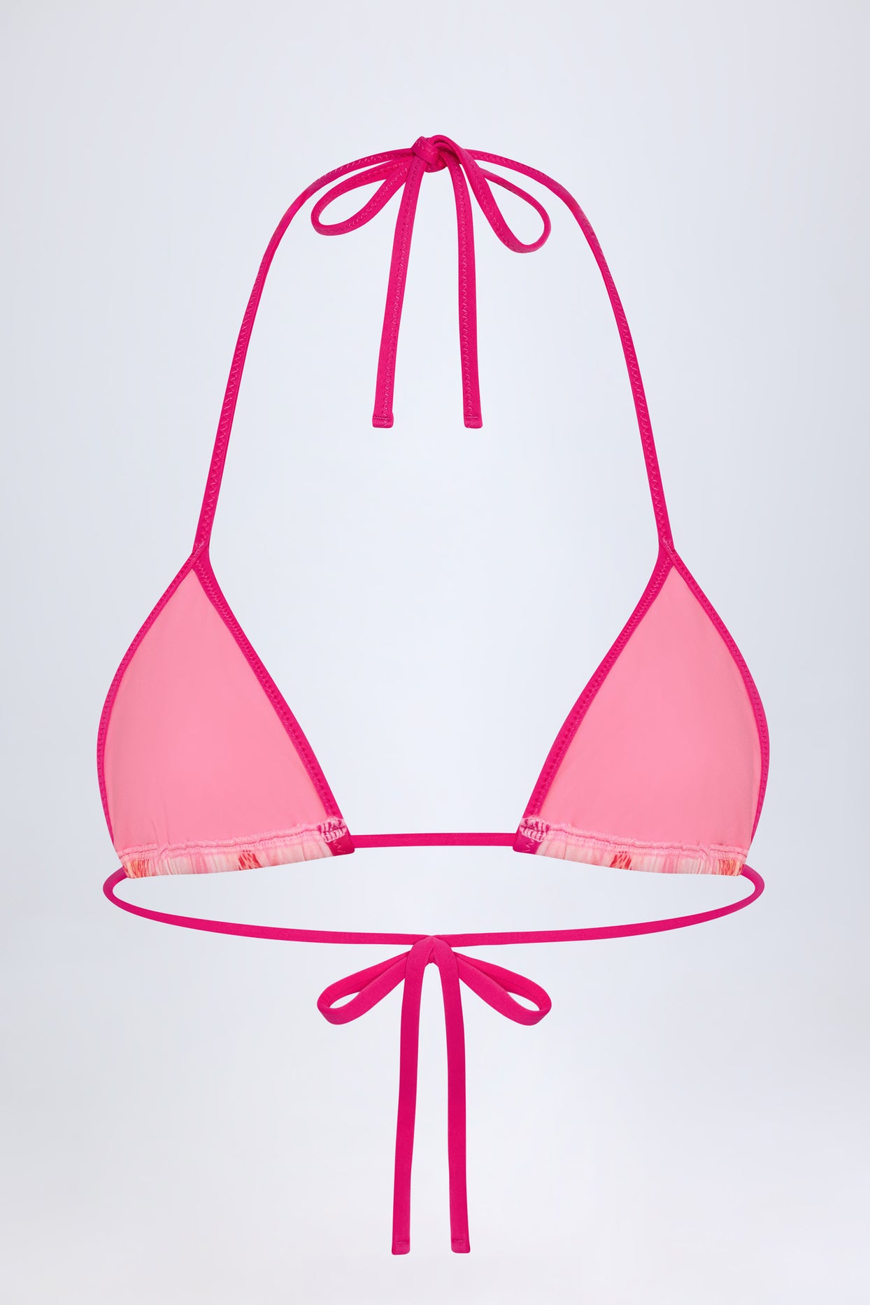 Triangle Bikini Top in Pink Orchid Print - 4