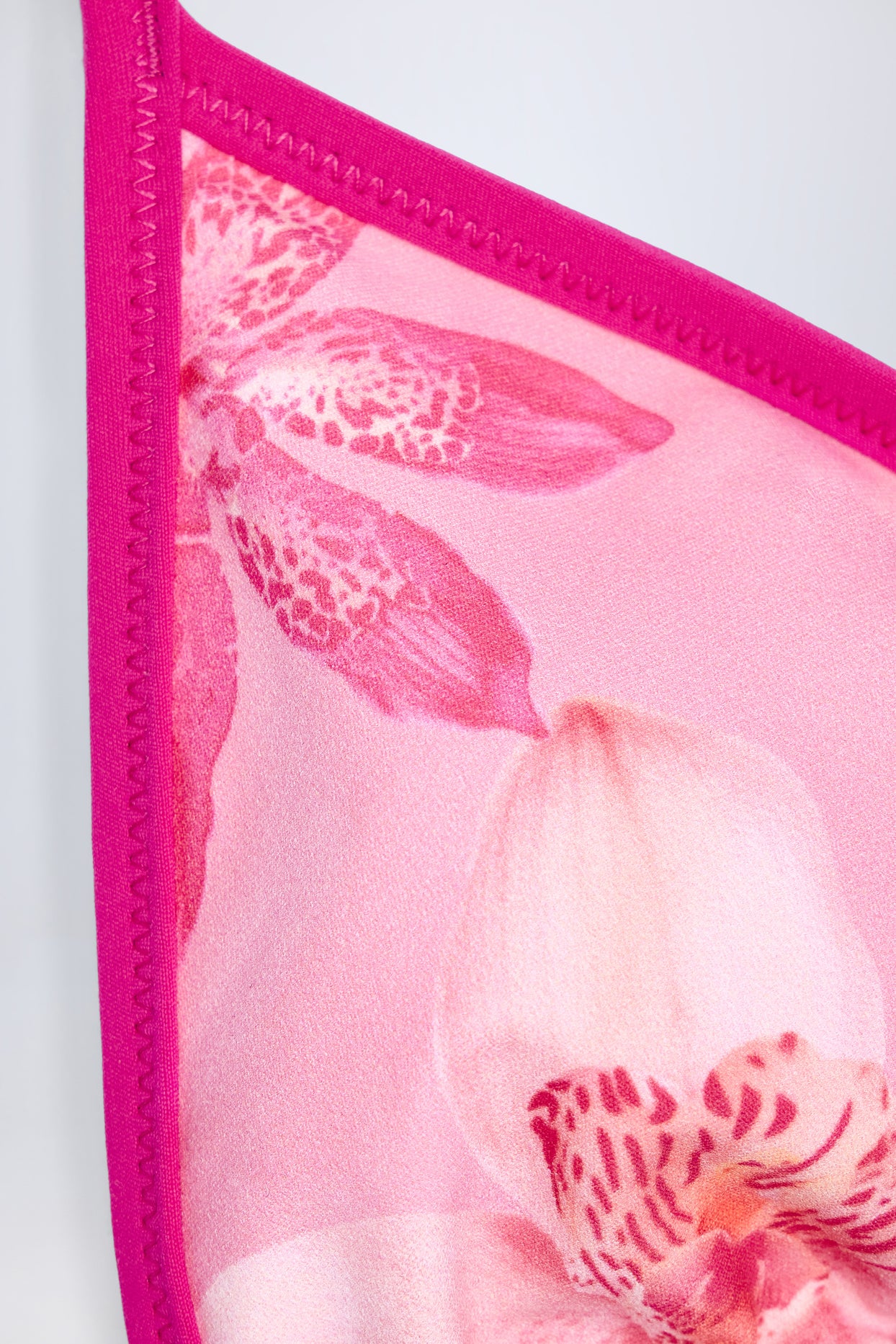 Triangle Bikini Top in Pink Orchid Print - 6