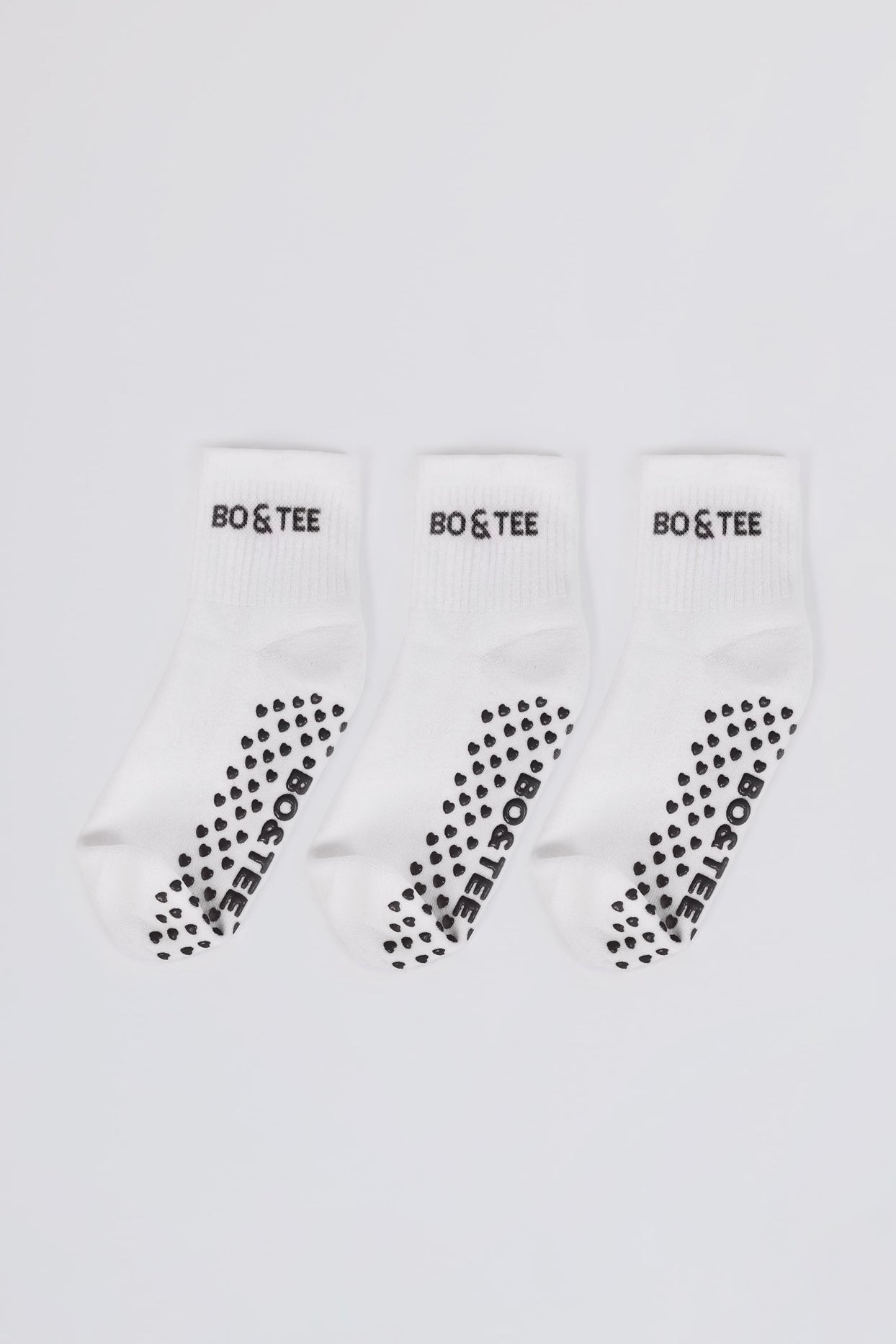 Pilates 3-Pack Socks Bundle in White - 1