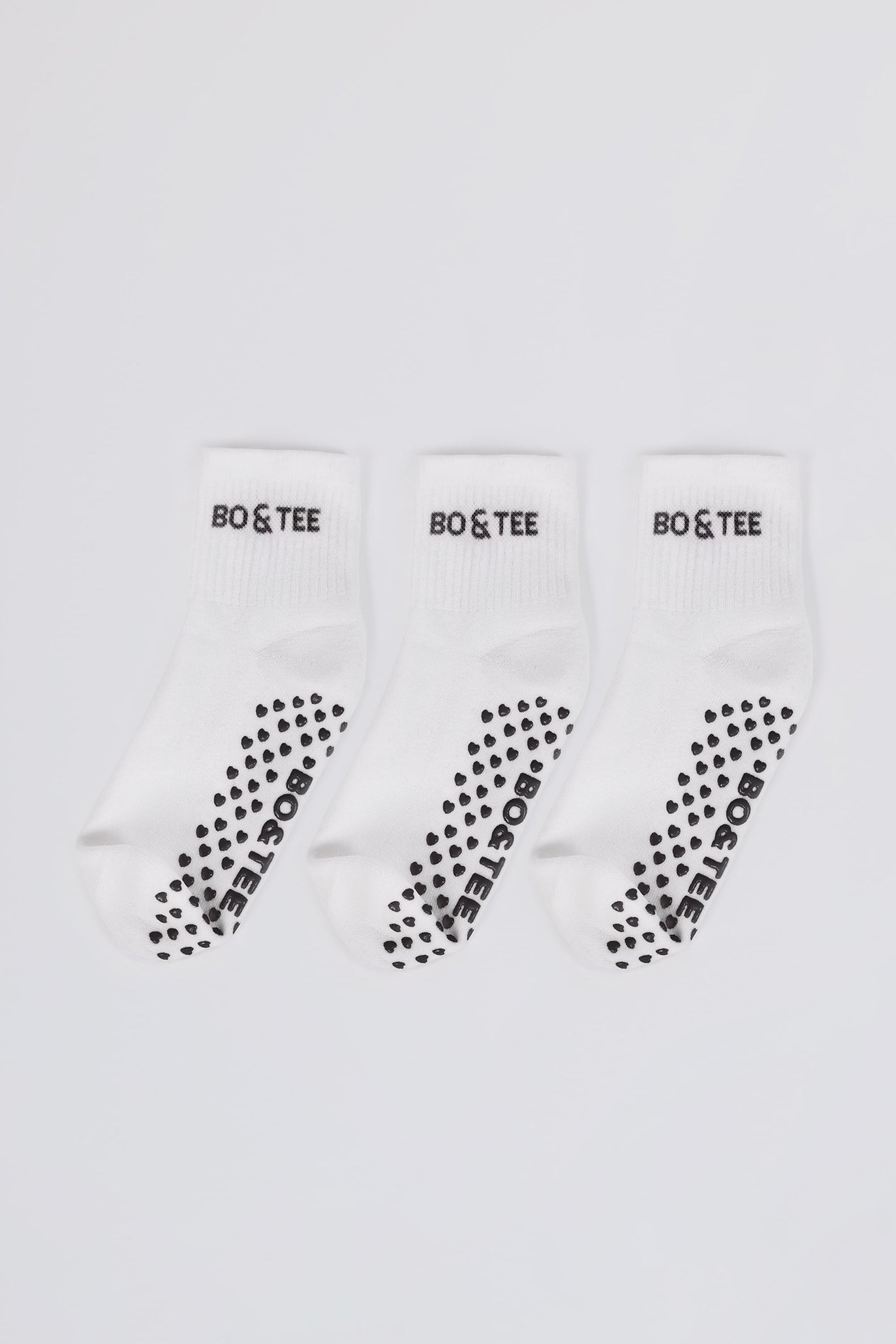 Pilates 3-Pack Socks Bundle in White - 1