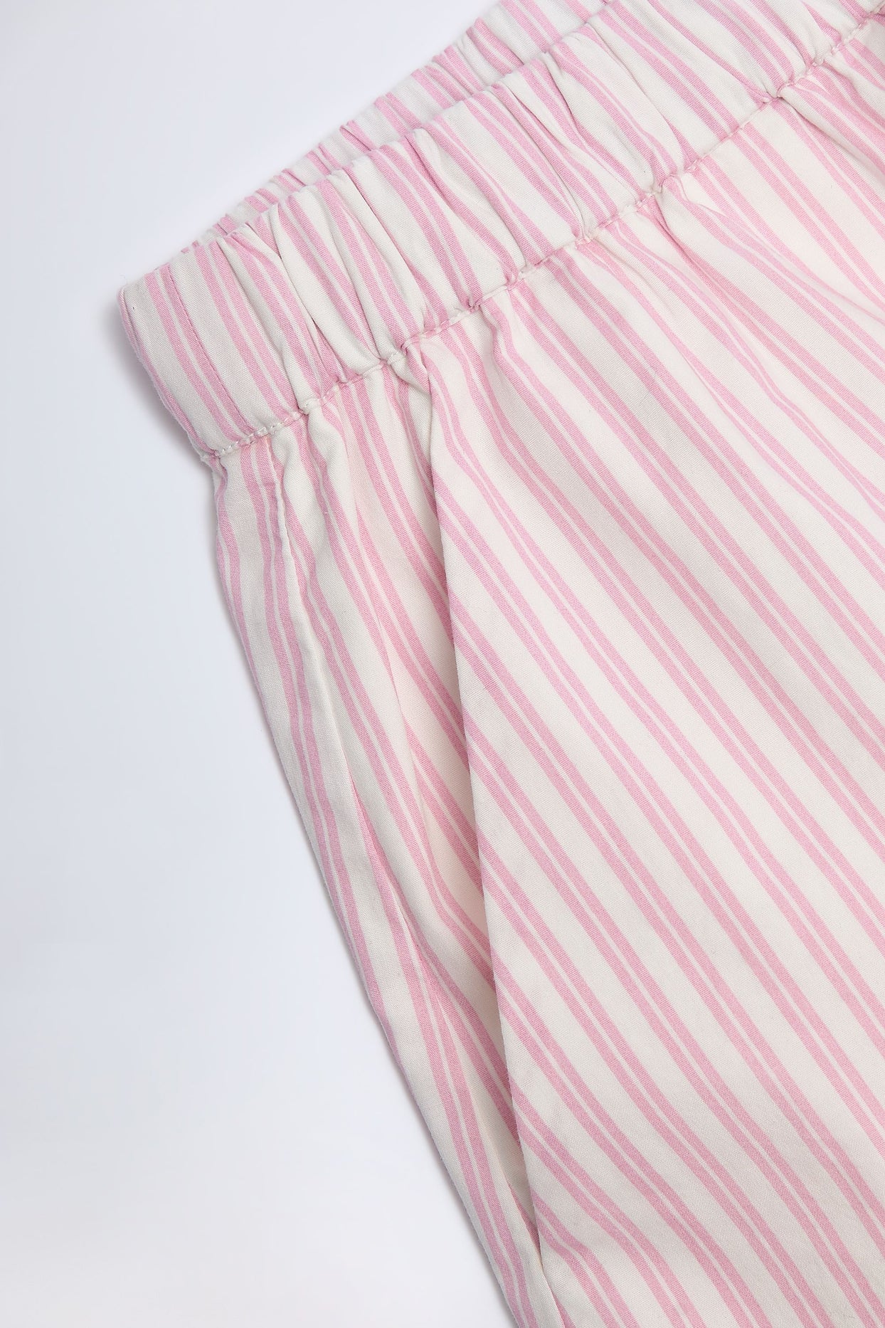 Wide-Leg Cotton-Poplin Trousers in Pink Stripe - 5