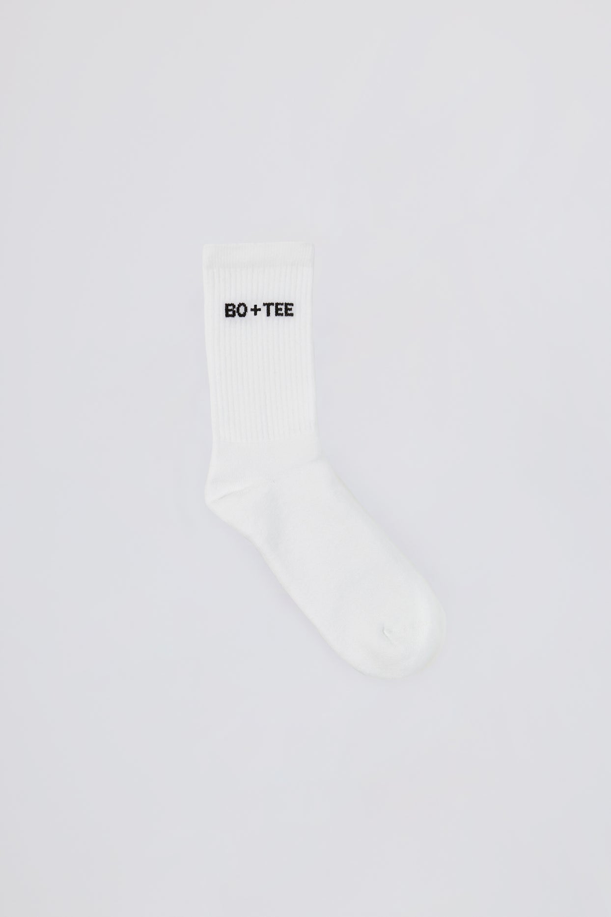 Ribbed Half-Crew Socks in White - 2