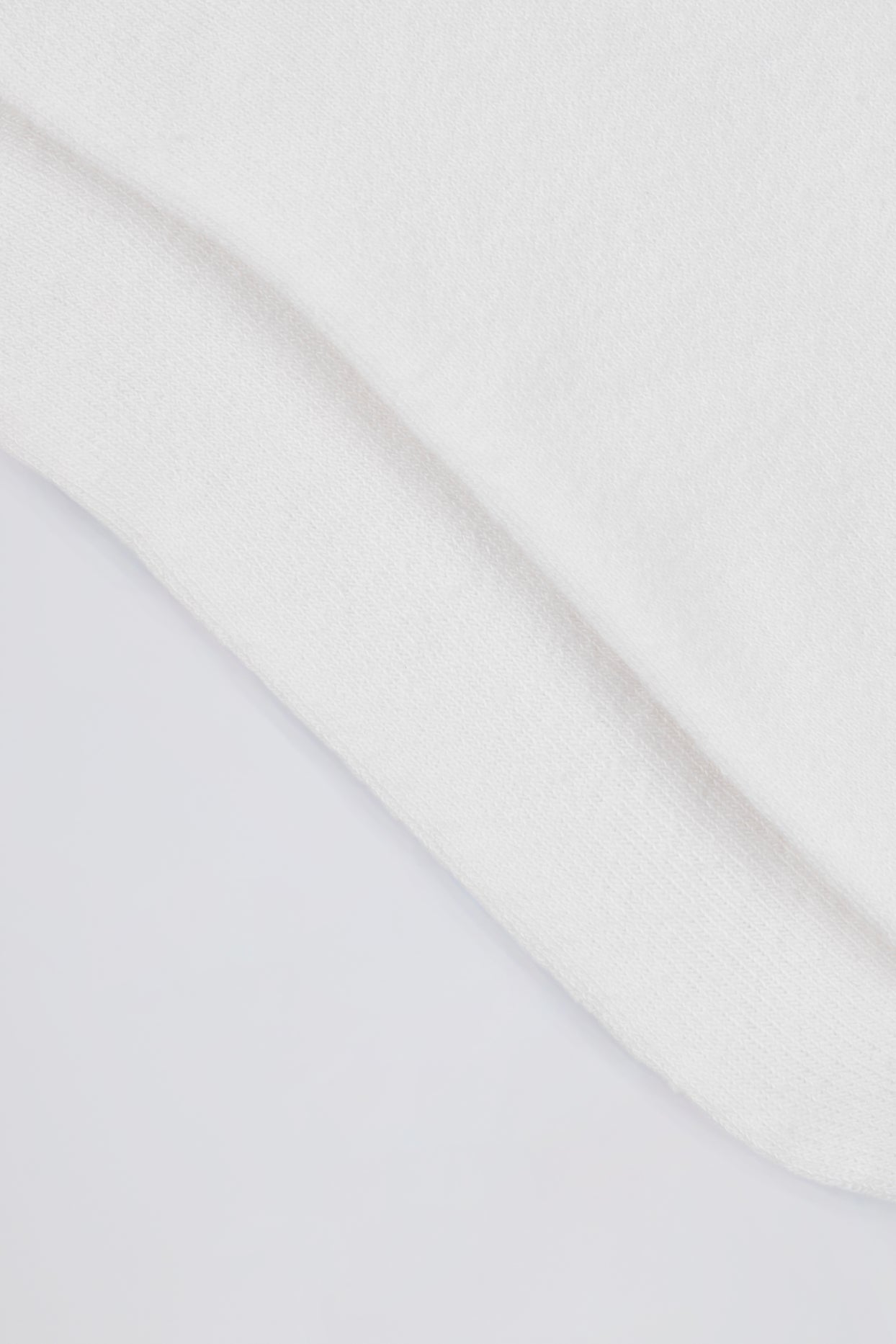 Ribbed Half-Crew Socks in White - 4