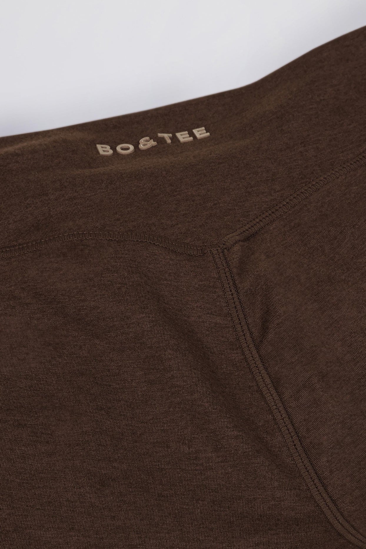 Brushed Jersey Ruched Flared Trousers in Pecan Marl - 8
