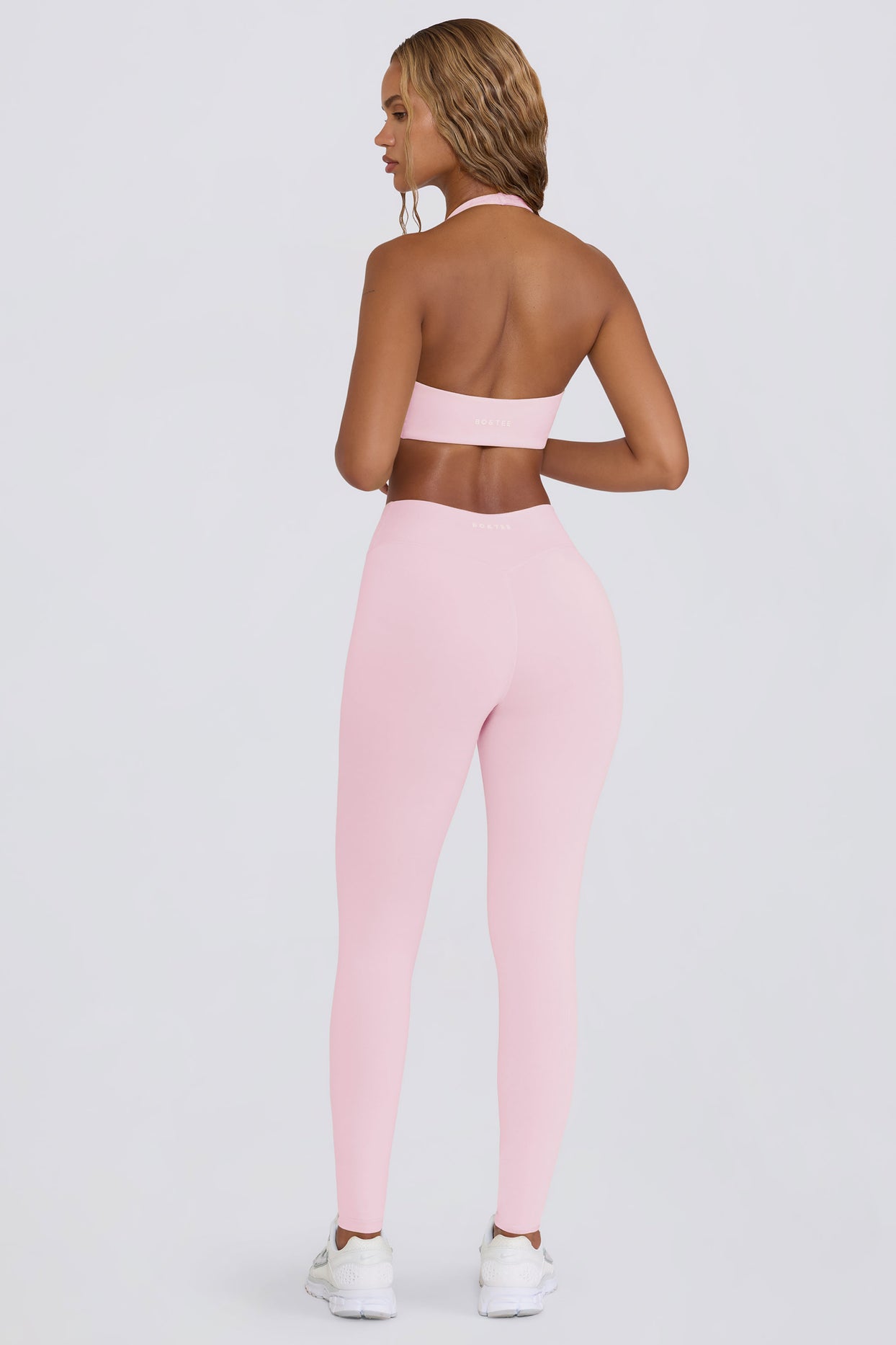 Brushed Jersey Ruched Mid-Rise Leggings in Bloom - 4