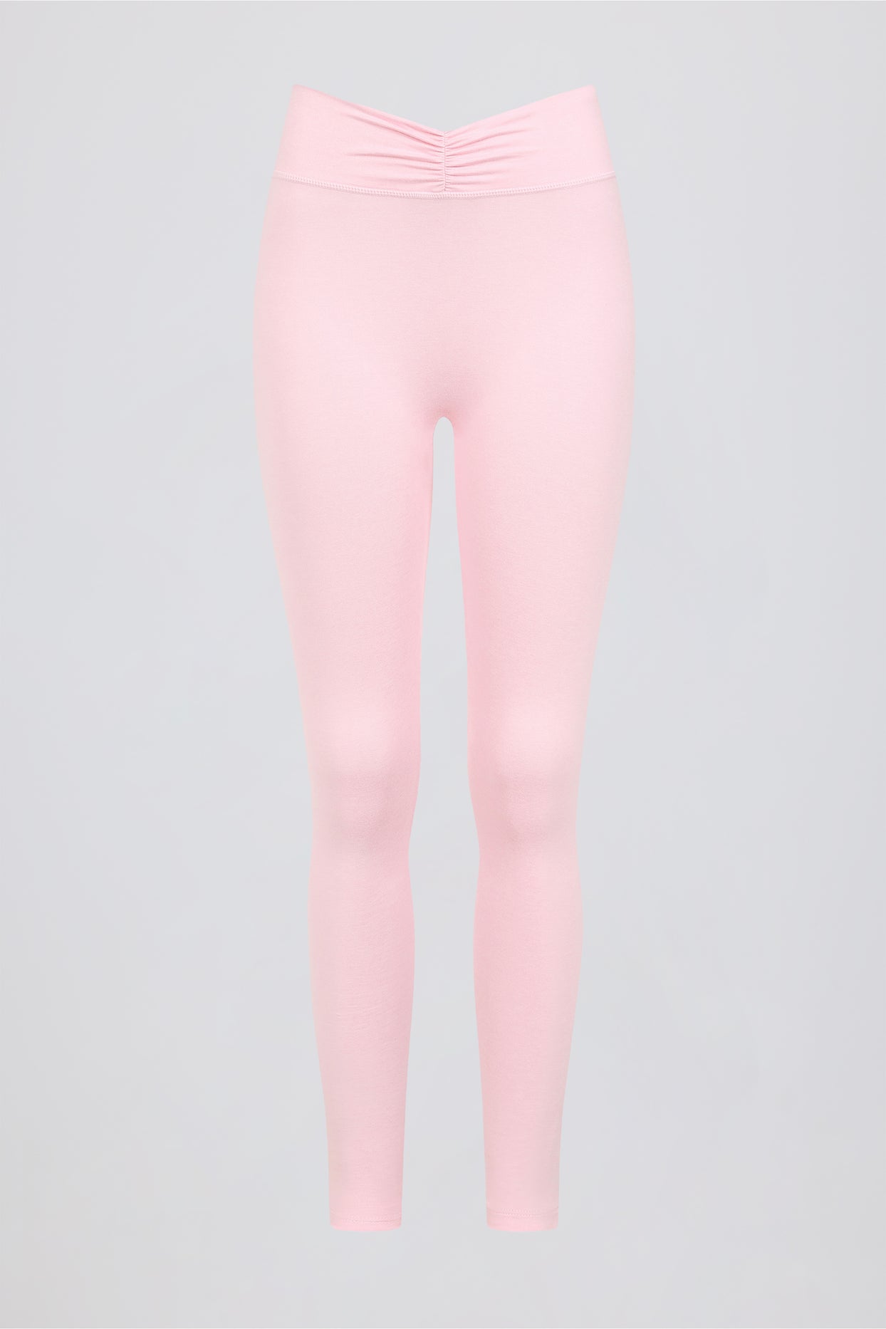 Brushed Jersey Ruched Mid-Rise Leggings in Bloom - 5